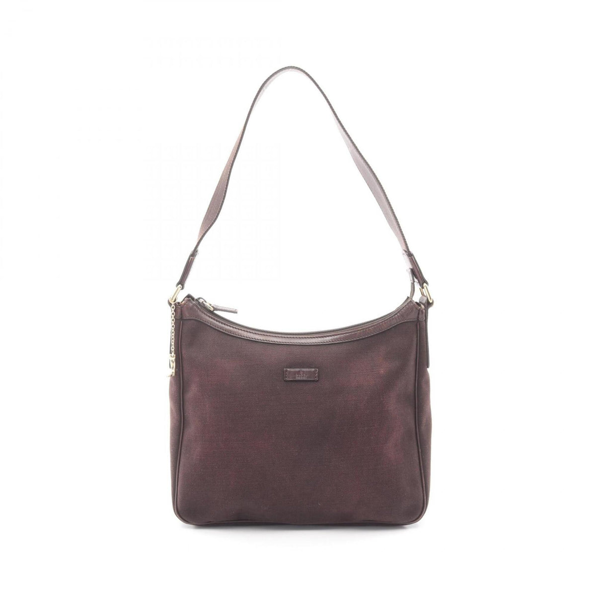 Gucci Brown Canvas Leather Handbag Shoulder Bag (Pre-Owned)