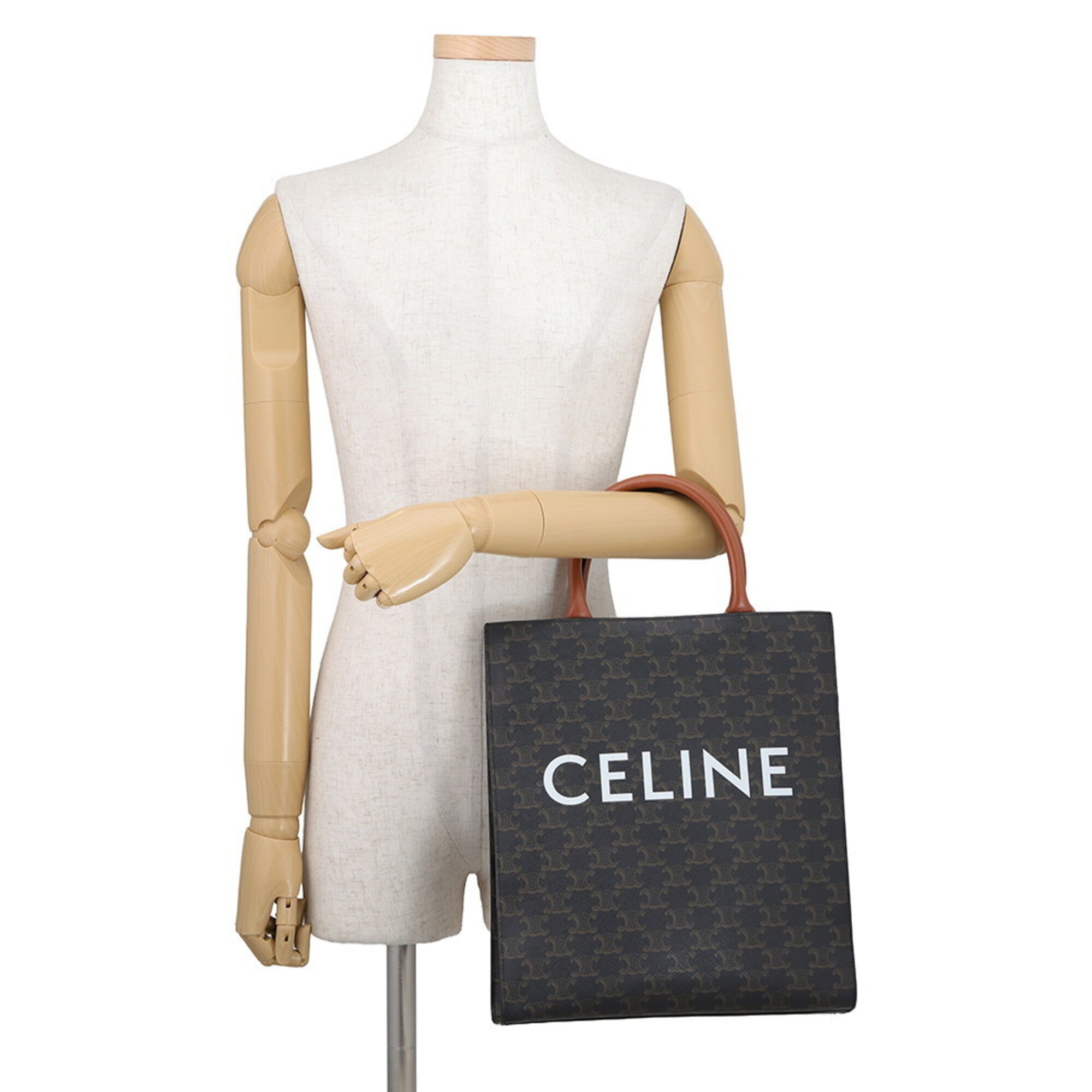 Celine Gold Pvc Leather Handbag Shoulder Bag (Pre-Owned)