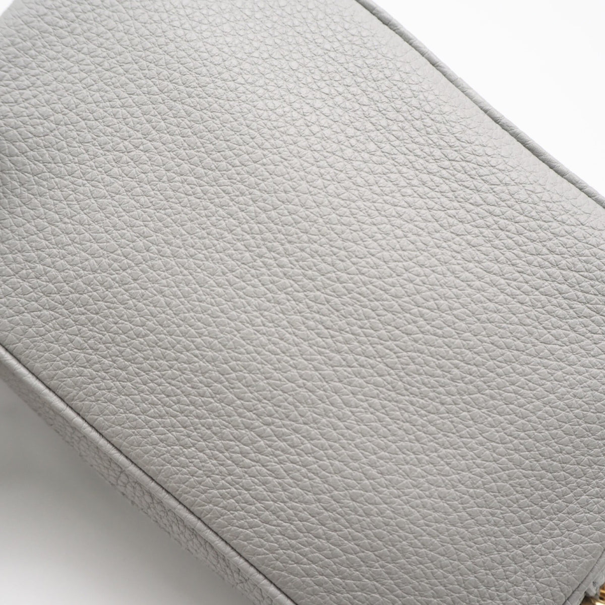 Prada Gray Leather Shoulder Bag (Pre-Owned)