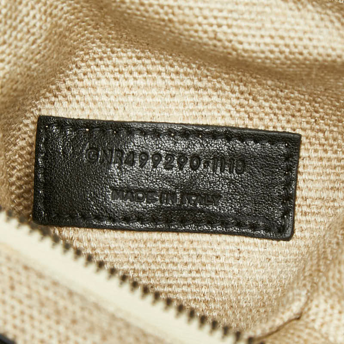 Saint Laurent Beige White Canvas Hemp Linen Leather Handbag Tote Bag (Pre-Owned)