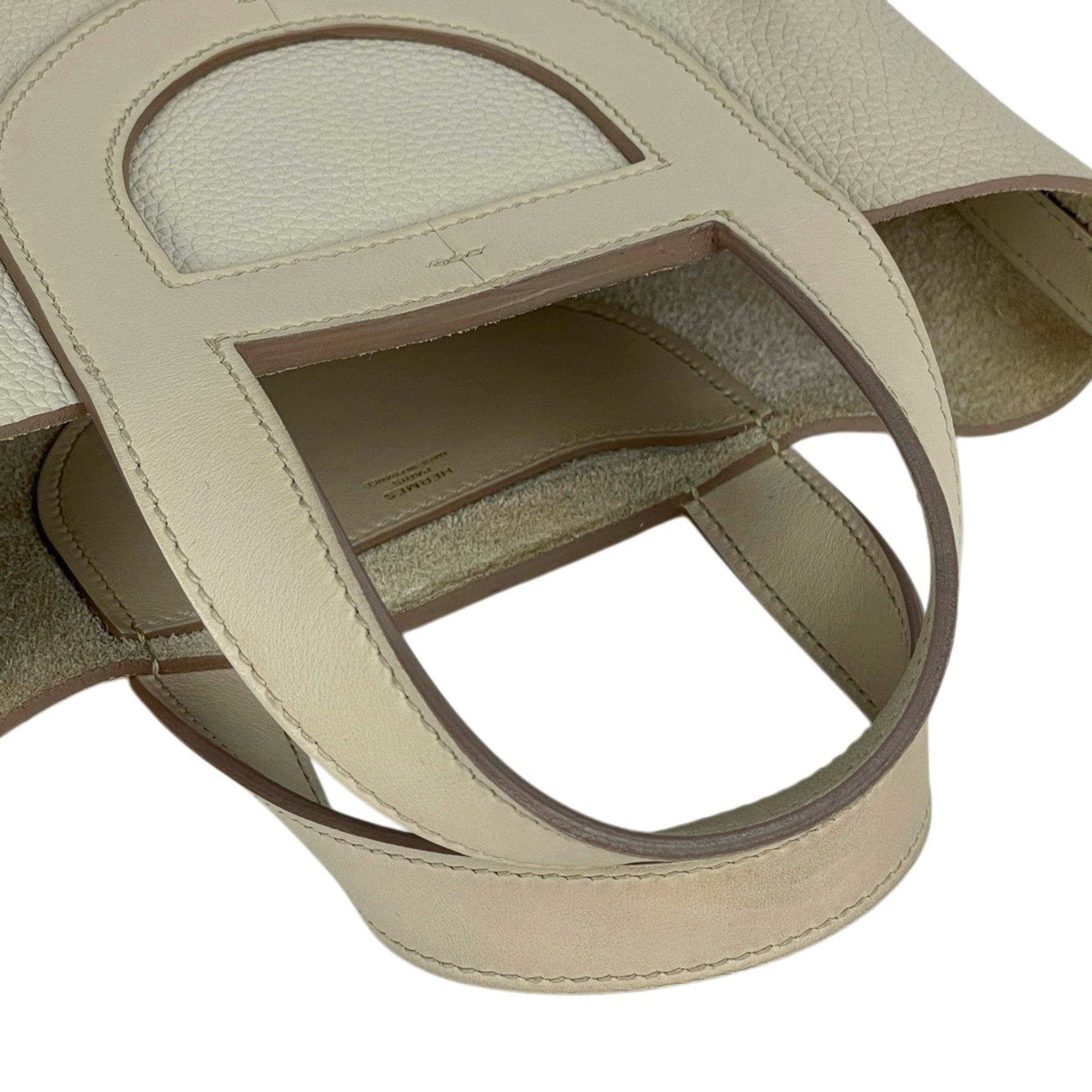 Hermes Ivory Taurillon Clemence Leather Handbag (Pre-Owned)