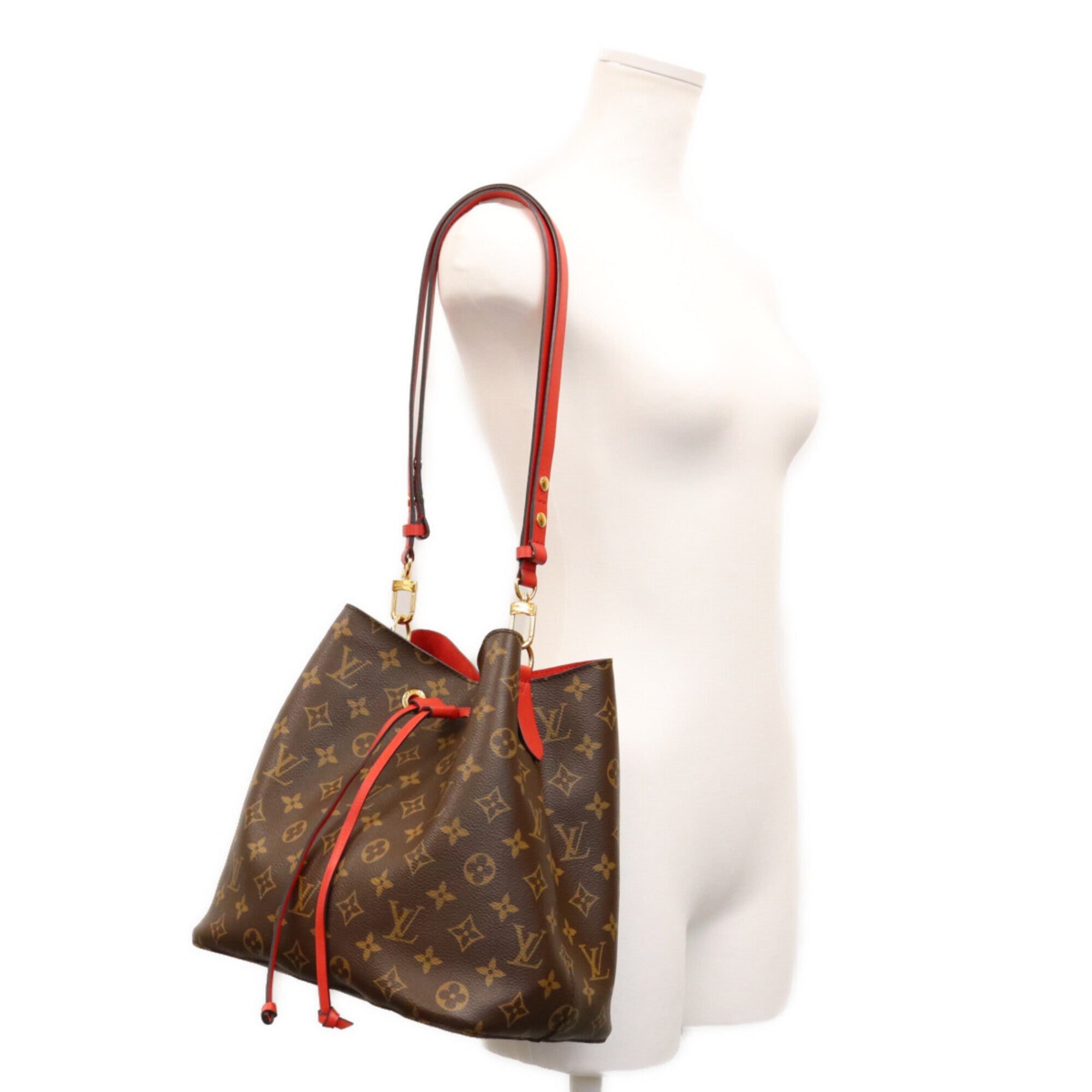 Louis Vuitton Coquelicots Red Color Monogram Shoulder Bag (Pre-Owned)