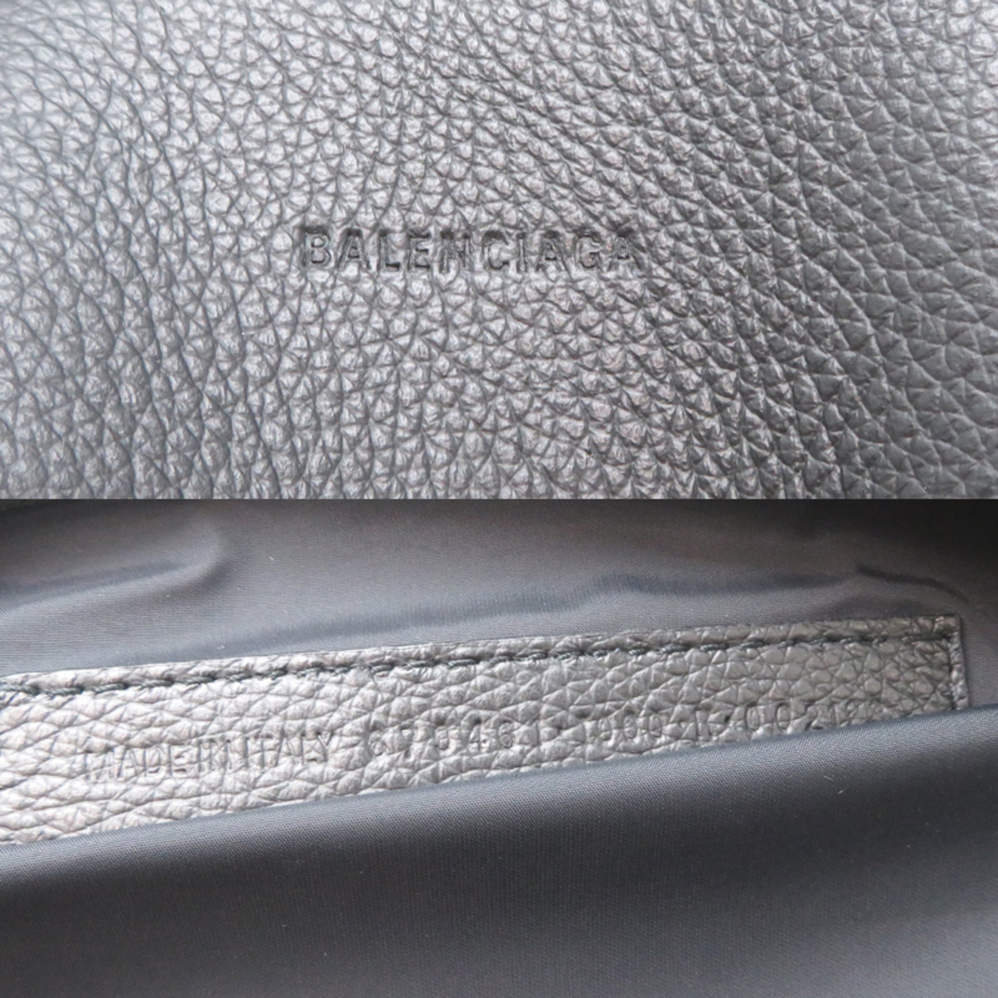 Balenciaga Black Leather Shoulder Bag Tote Bag (Pre-Owned)