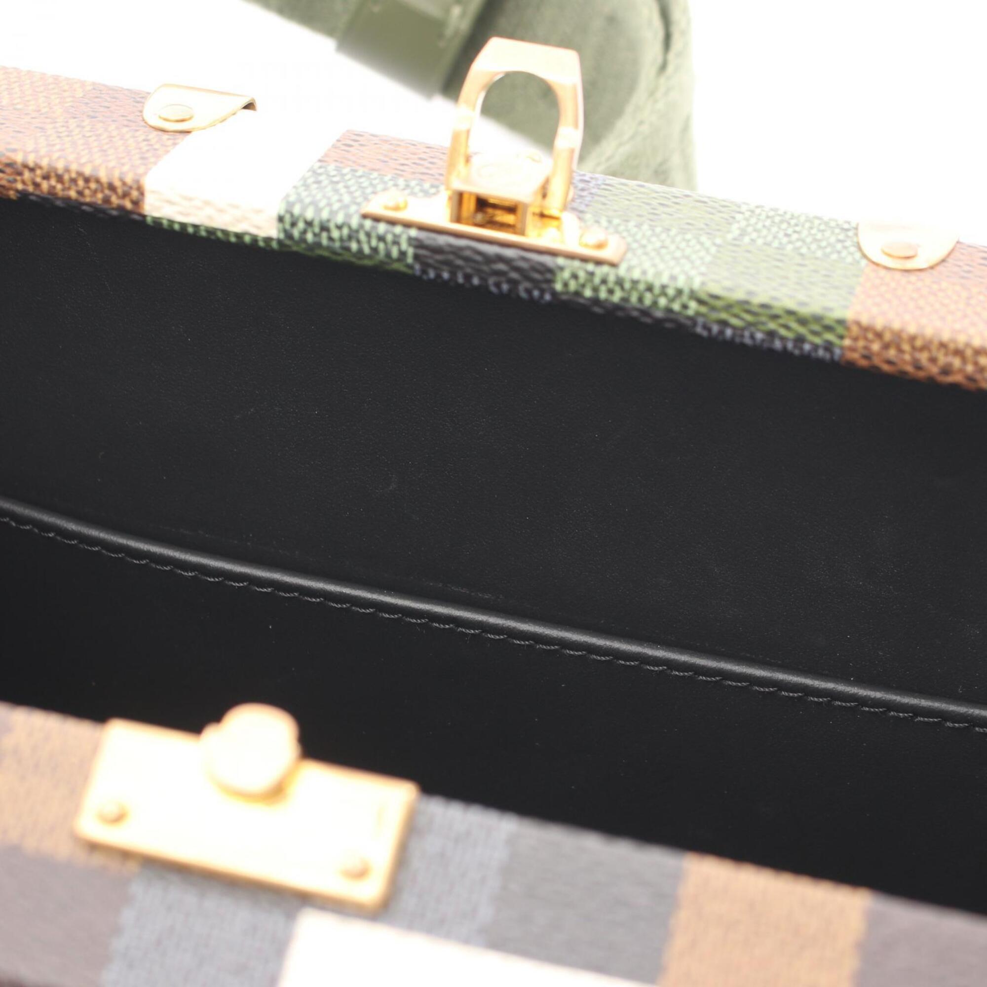 Louis Vuitton Khaki Multi-Color Coated Canvas Leather Handbag Shoulder Bag (Pre-Owned)