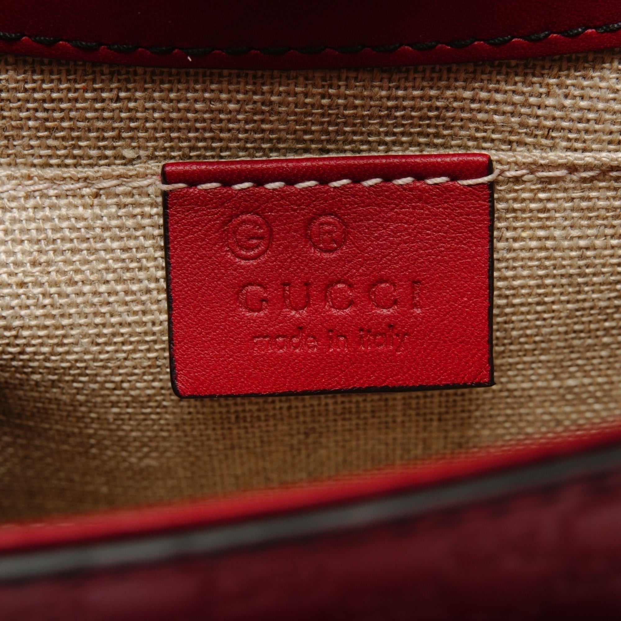 Gucci Microguccissima Red Color Micro Gg Leather Shoulder Bag (Pre-Owned)
