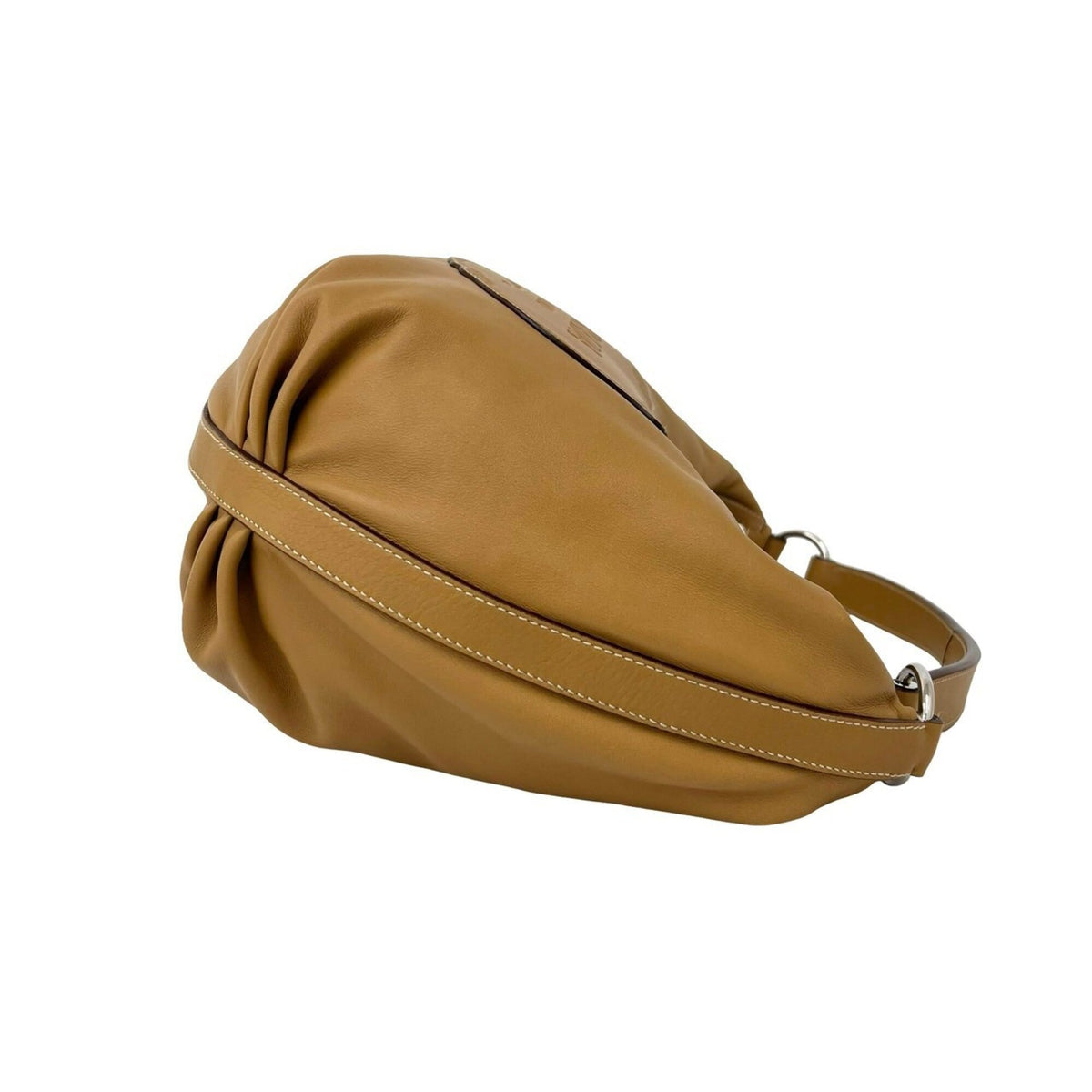 Prada Beige Leather Handbag Shoulder Bag Tote Bag (Pre-Owned)