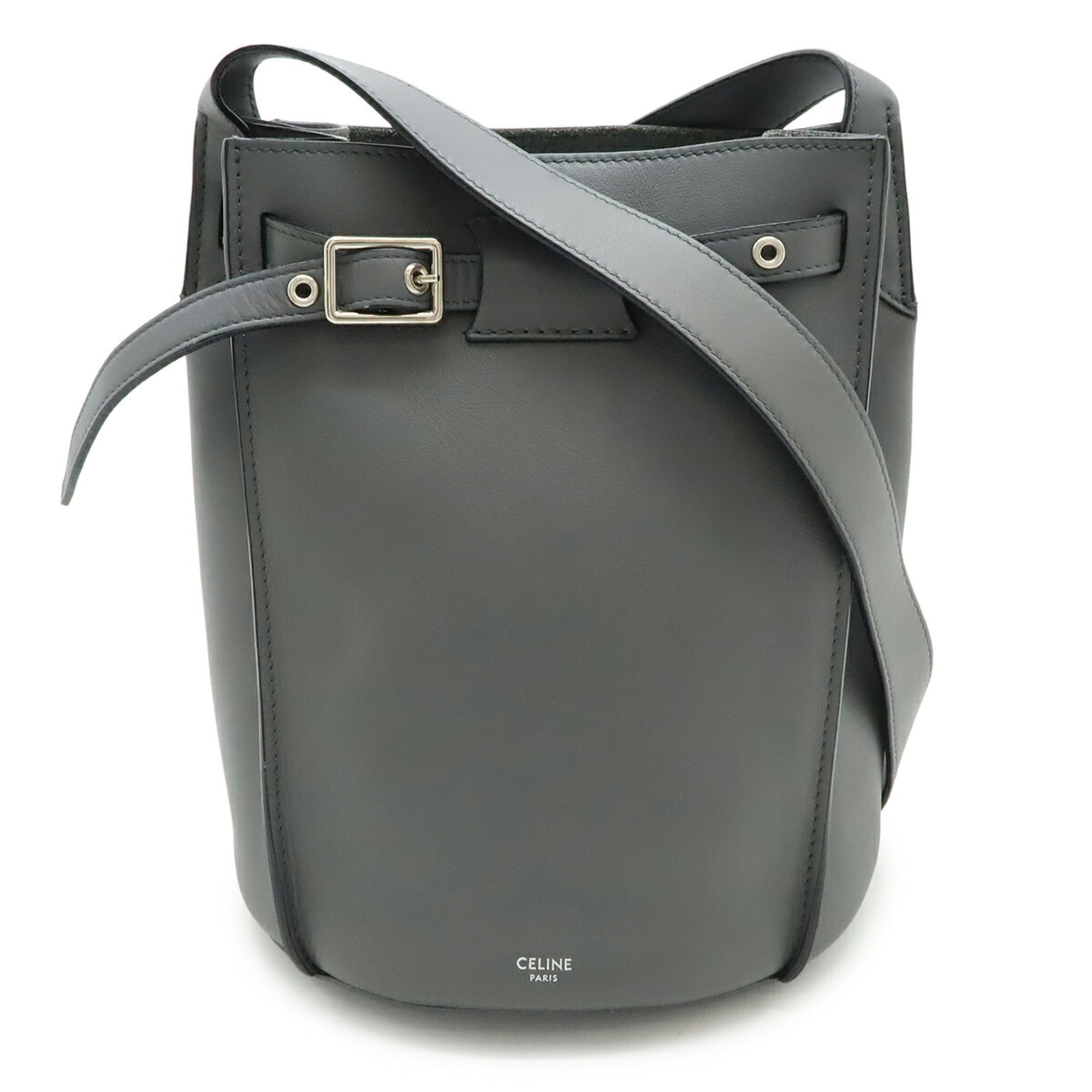 Celine Gray Leather Shoulder Bag (Pre-Owned)