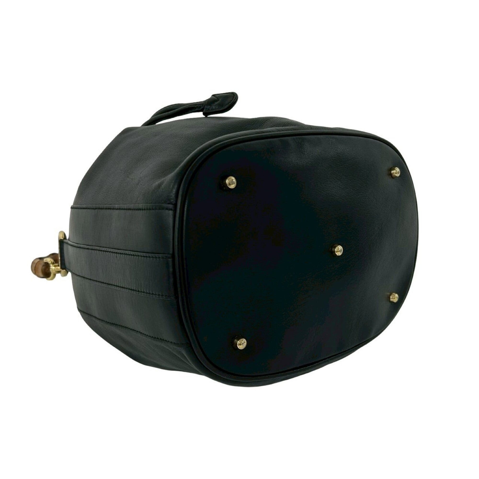 Gucci Black Leather Handbag Shoulder Bag (Pre-Owned)
