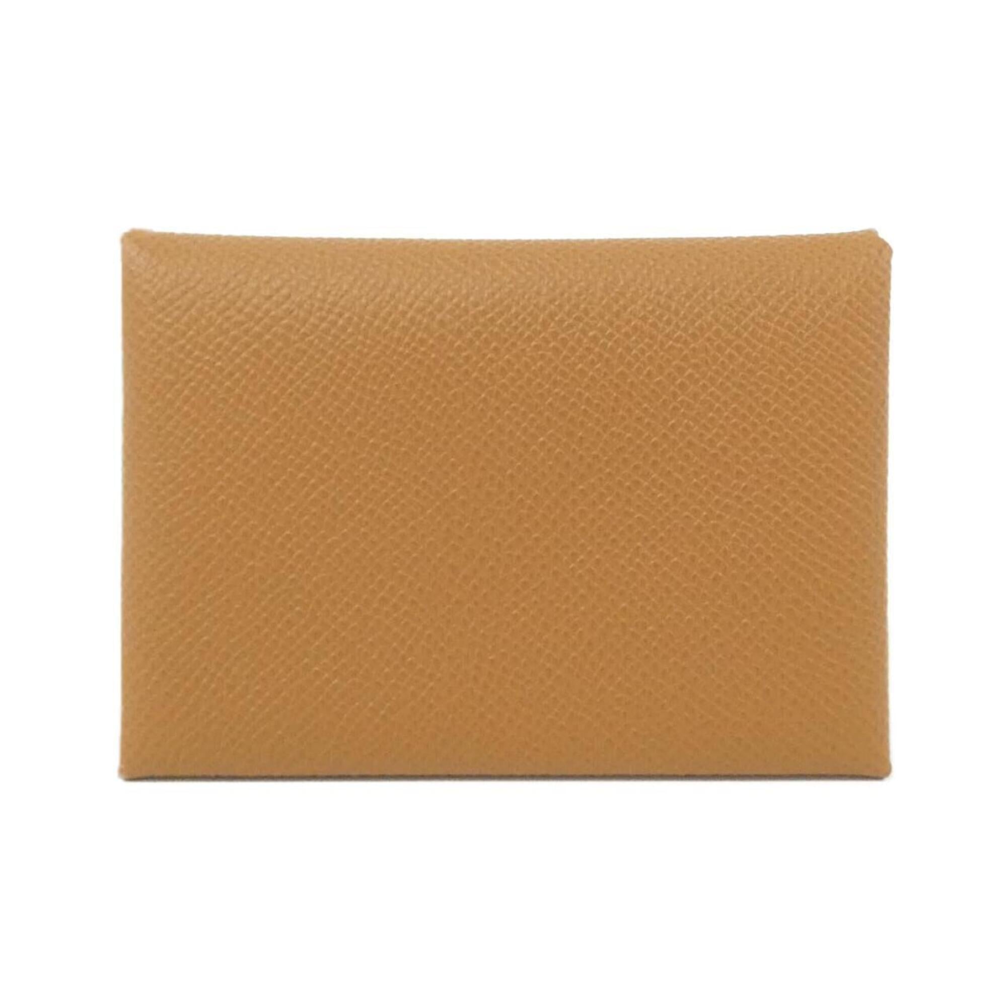 Hermes Gold Epsom Leather Coin Purse/Coin Case (Pre-Owned)