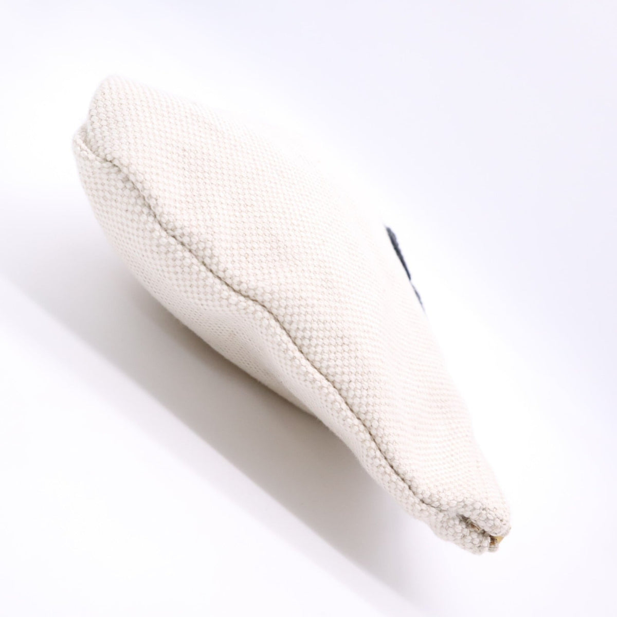 Miu Miu Black White Cotton Linen Pouch (Pre-Owned)