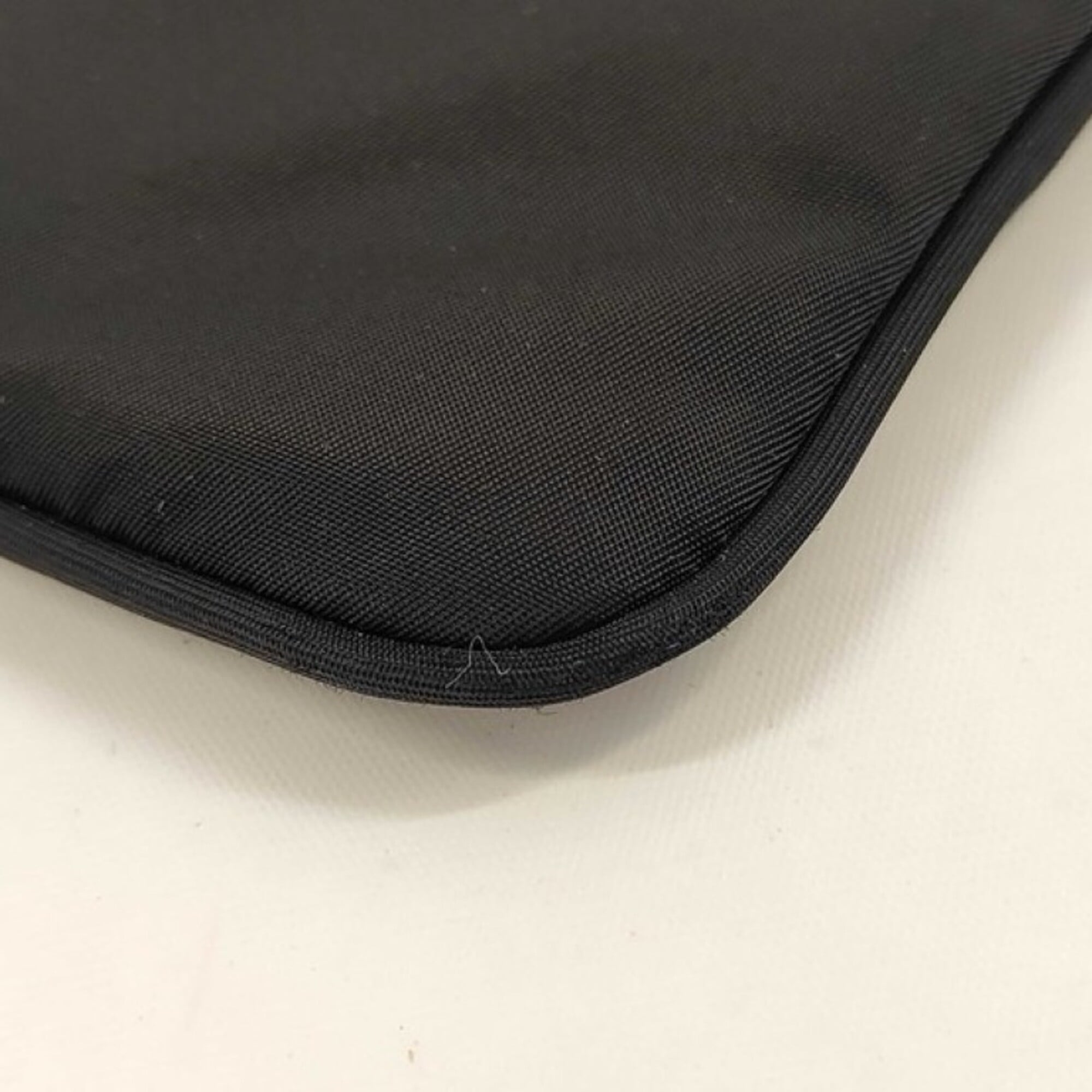 Prada Black White Nylon Clutch Bag (Pre-Owned)