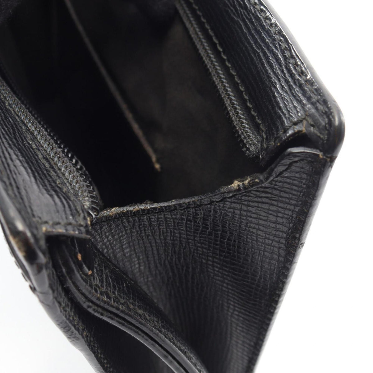 Loewe Black Leather Clutch Bag Handbag (Pre-Owned)
