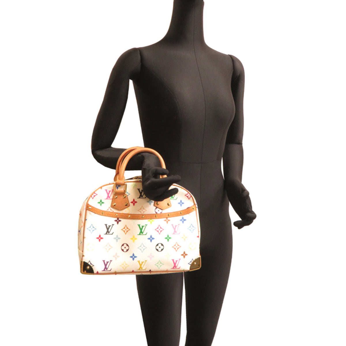 Louis Vuitton Blanc White Monogram Multicolore Handbag (Pre-Owned)