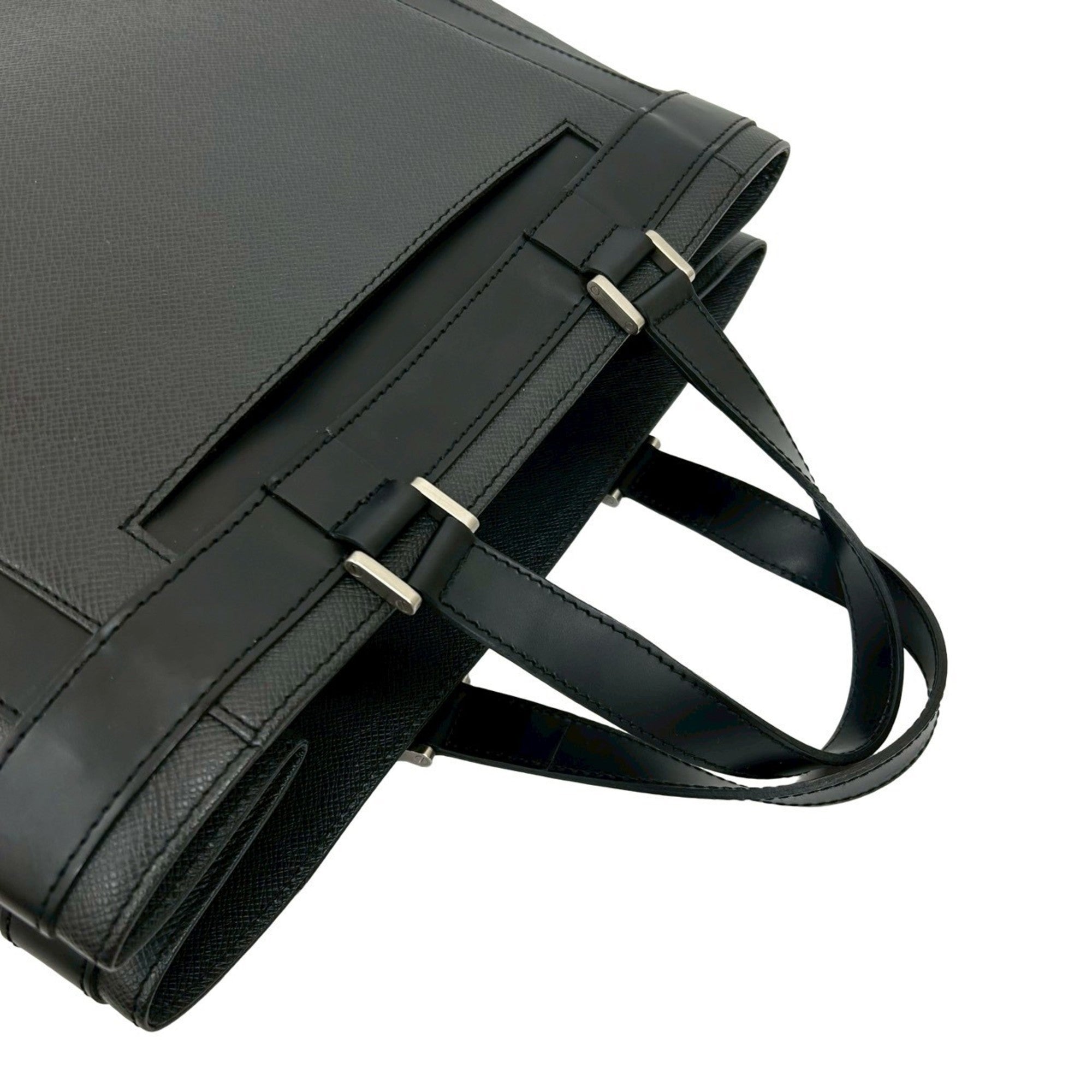Louis Vuitton Black Leather Tote Bag (Pre-Owned)