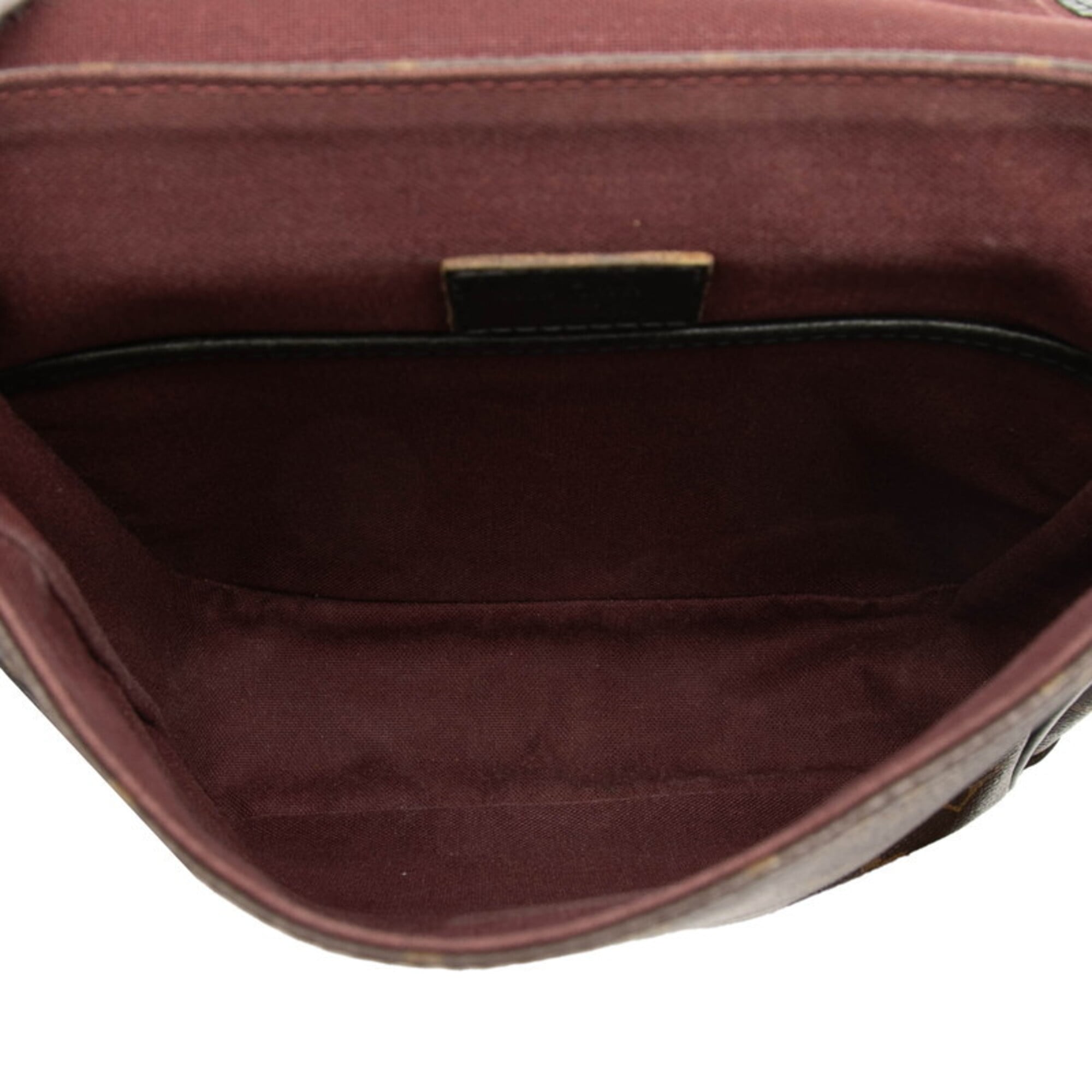Louis Vuitton Monogram Macassar Black Brown Pvc Leather Shoulder Bag (Pre-Owned)