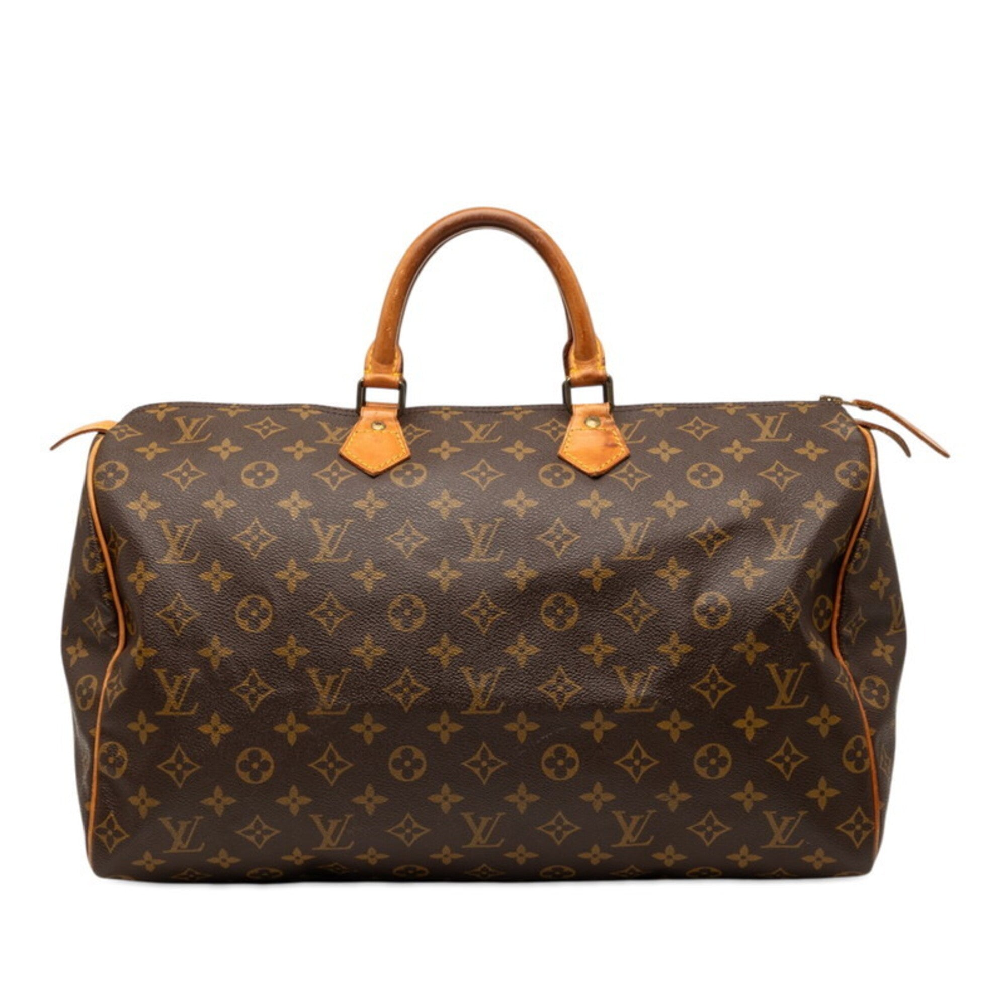 Louis Vuitton Brown Pvc Leather Boston Bag Handbag (Pre-Owned)