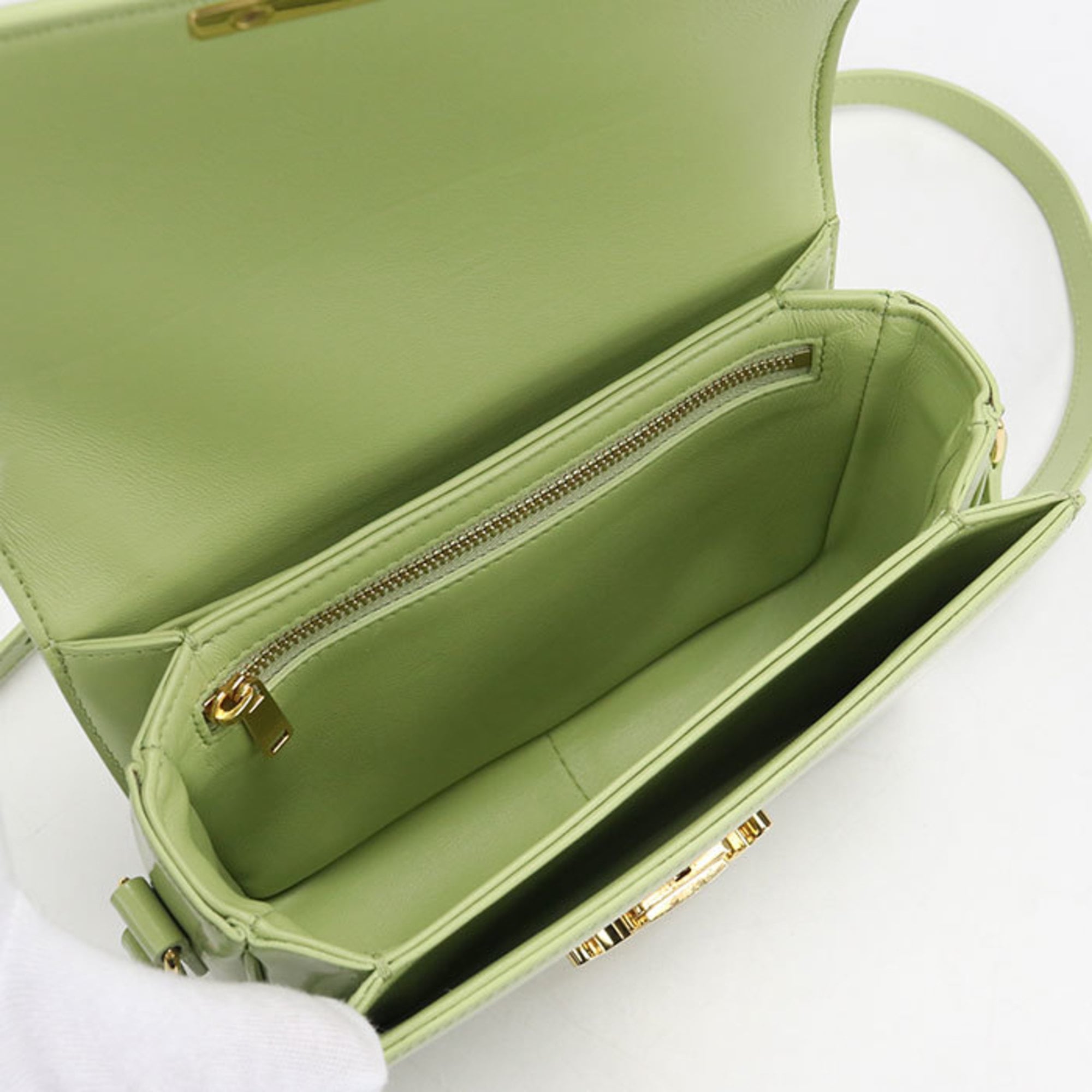 Celine Green Leather Shoulder Bag (Pre-Owned)