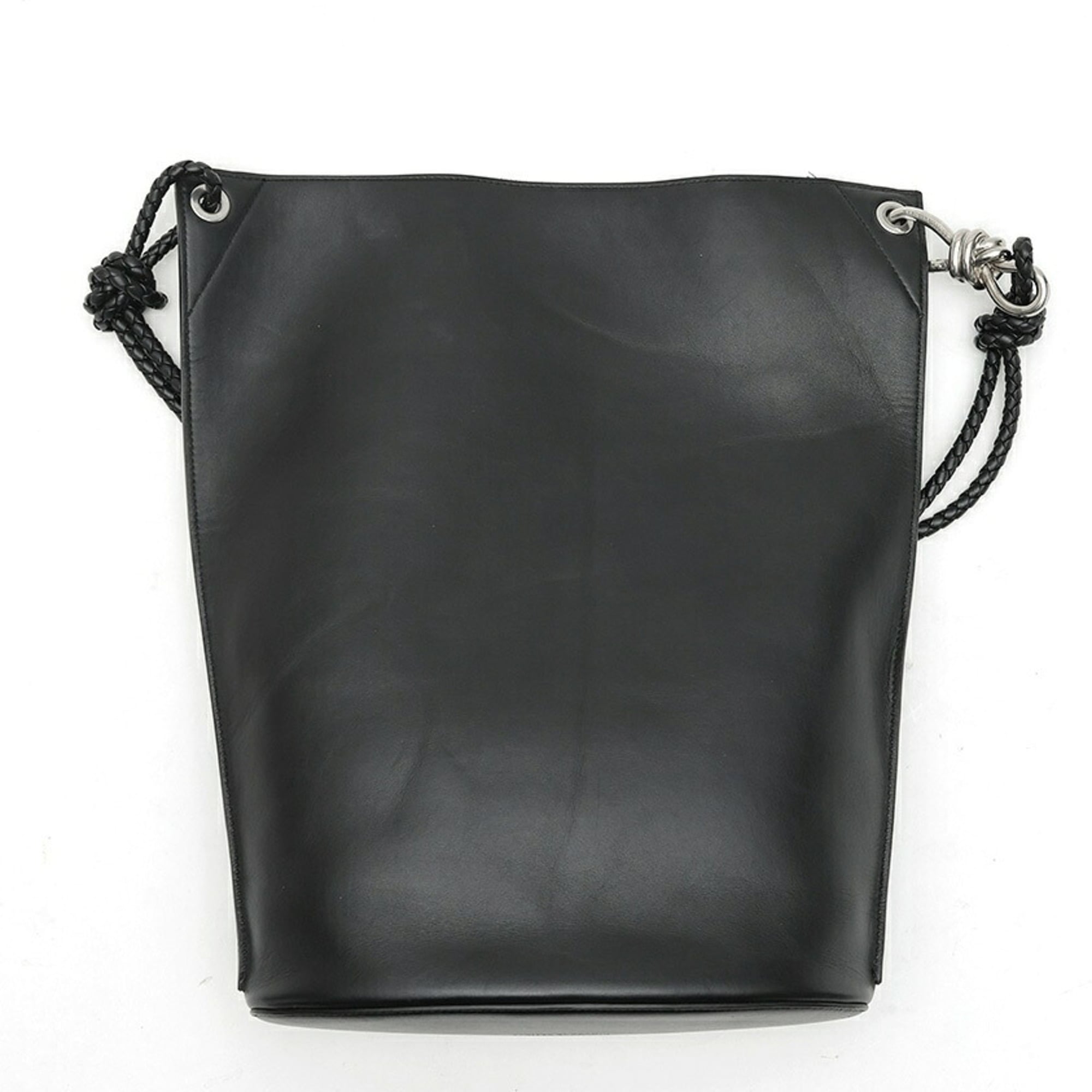 Bottega Veneta Black Leather Shoulder Bag (Pre-Owned)
