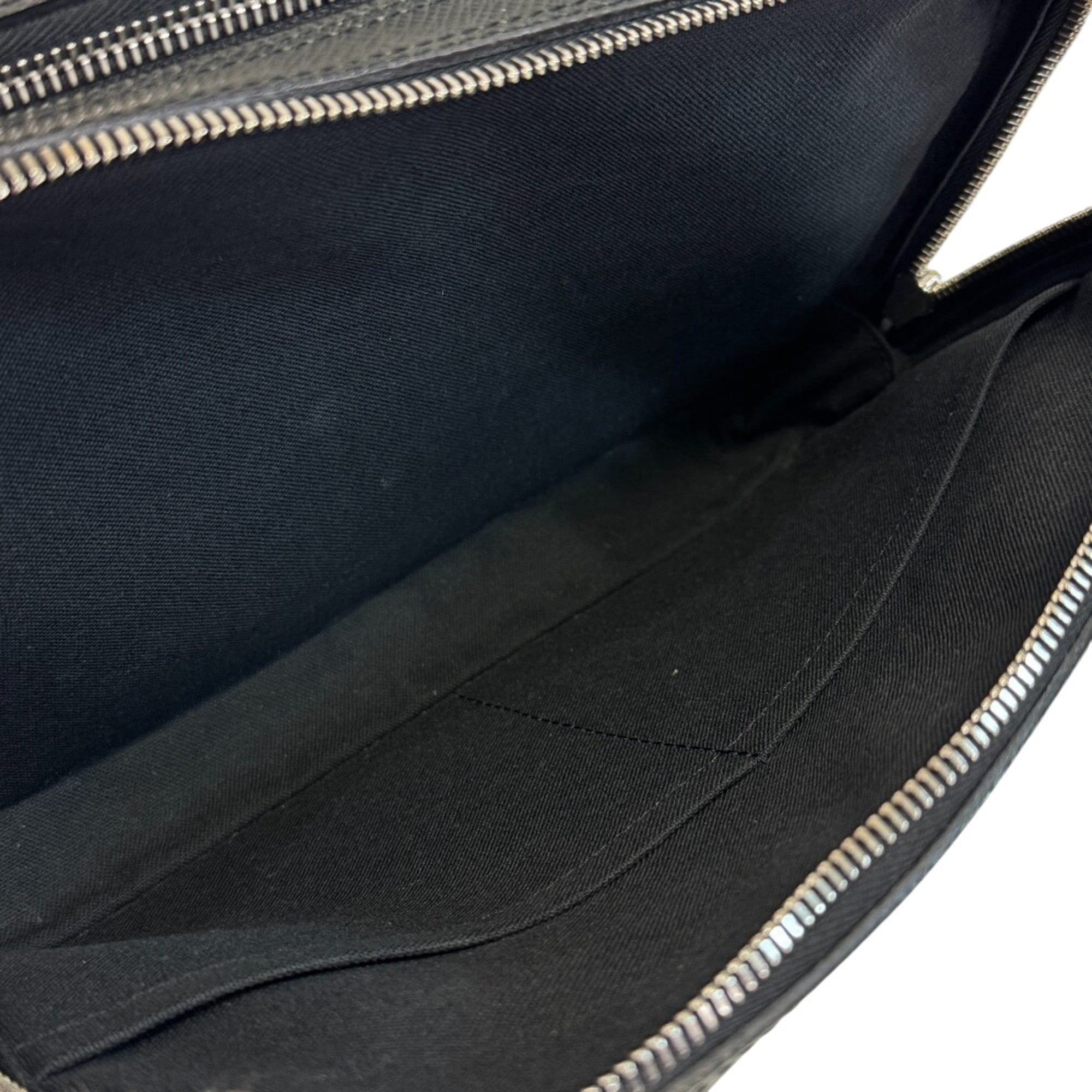 Louis Vuitton Ardoise Black Taiga Leather Clutch Bag Pouch (Pre-Owned)