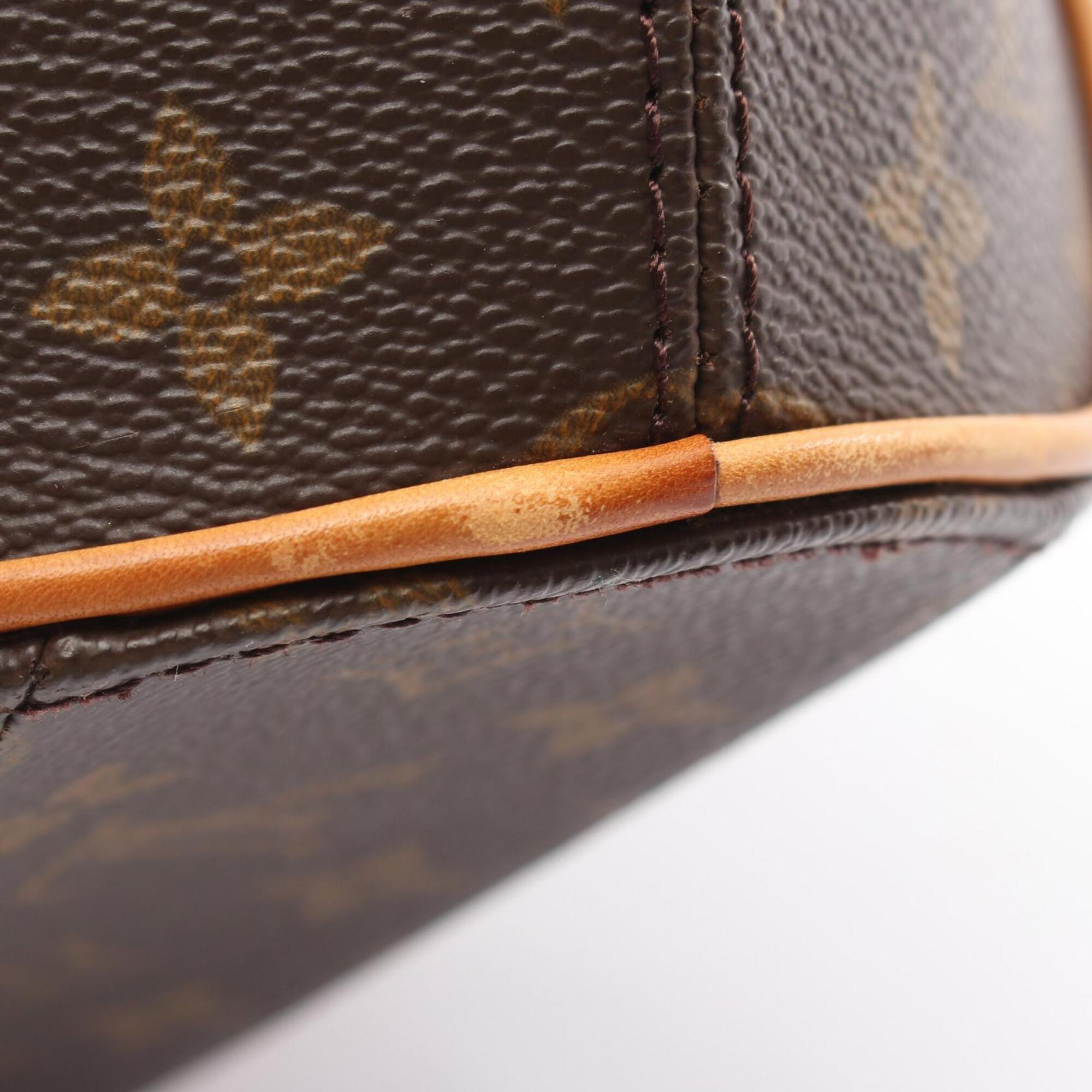 Louis Vuitton Brown Coated Canvas Pvc Monogram Leather Handbag (Pre-Owned)