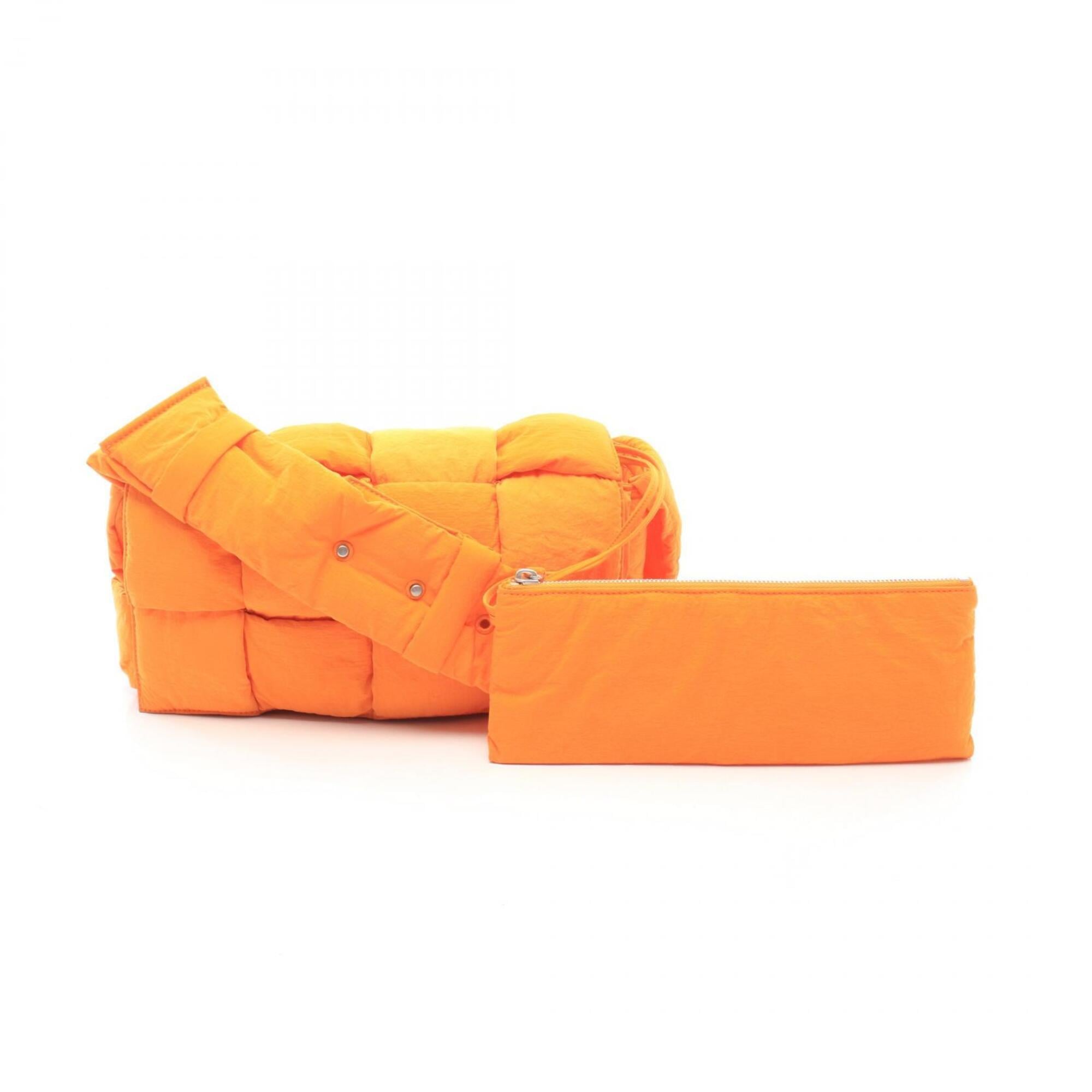 Bottega Veneta Orange Nylon Fanny Pack Handbag (Pre-Owned)