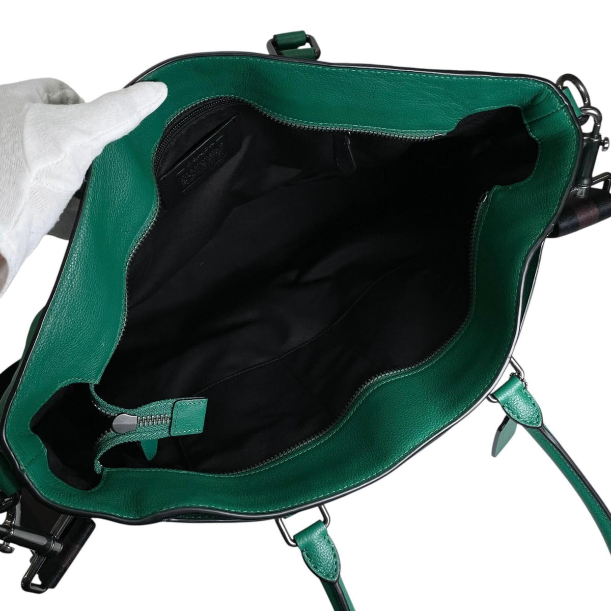 Coach Green Leather Tote Bag (Pre-Owned)