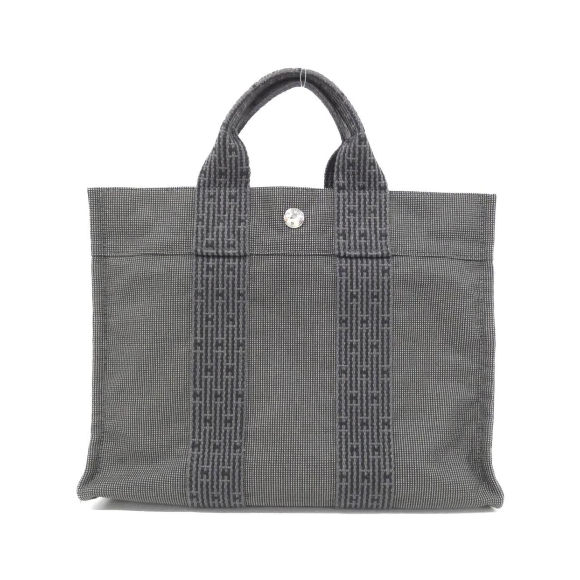 Hermes Black Canvas Handbag (Pre-Owned)