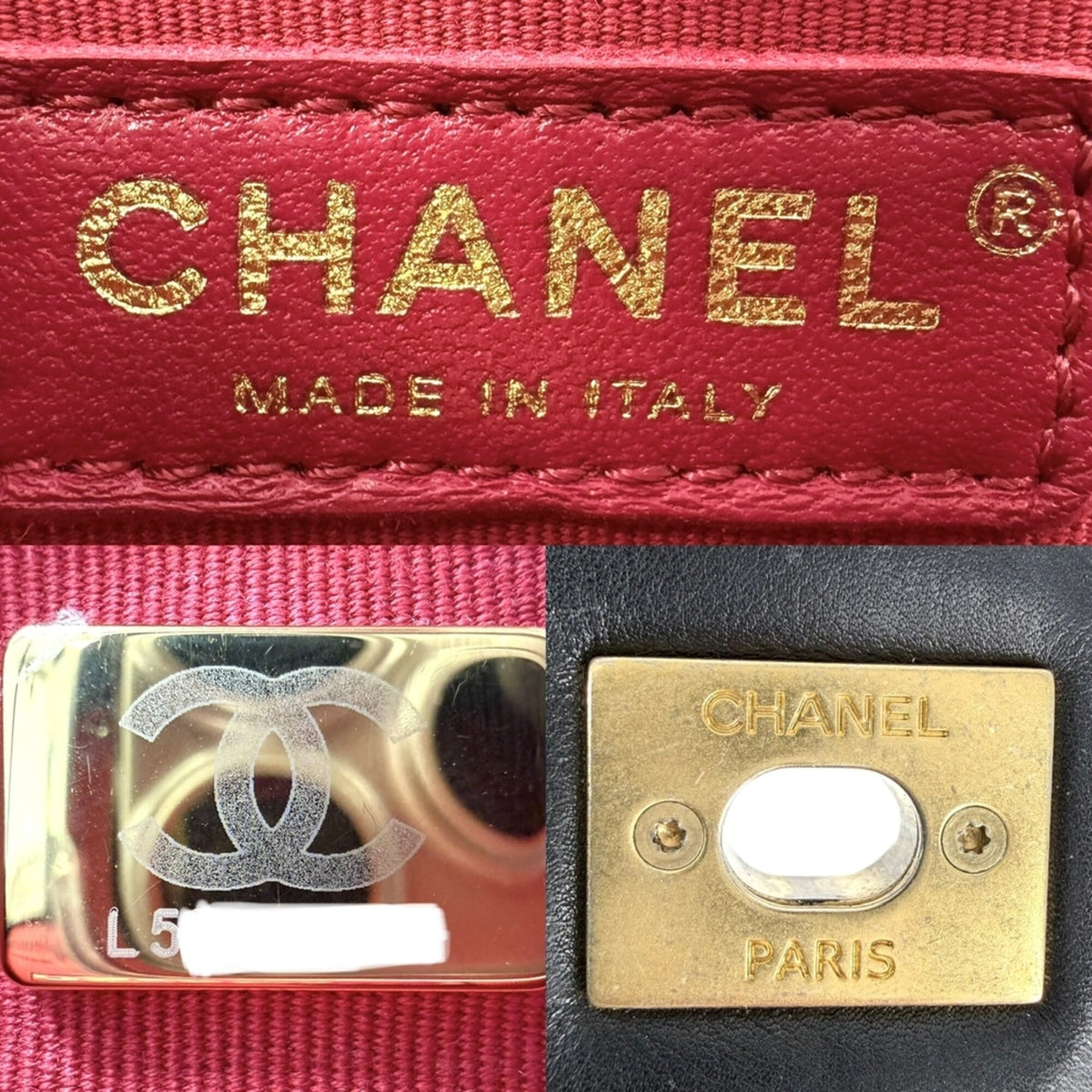 Chanel Black White Leather Handbag Shoulder Bag (Pre-Owned)