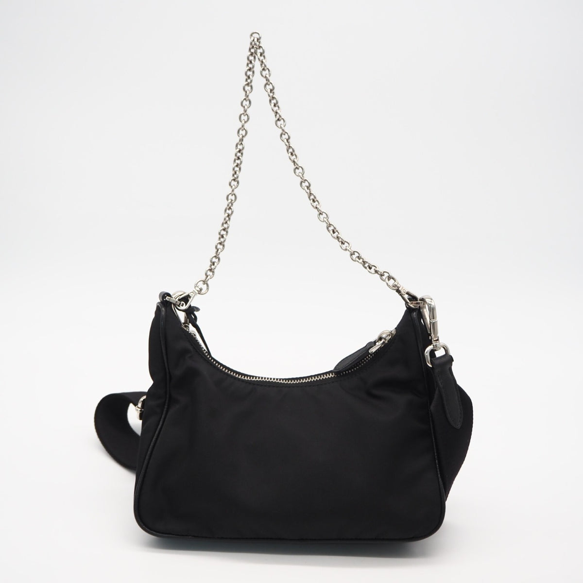 Prada Black Nylon Pouch Shoulder Bag (Pre-Owned)