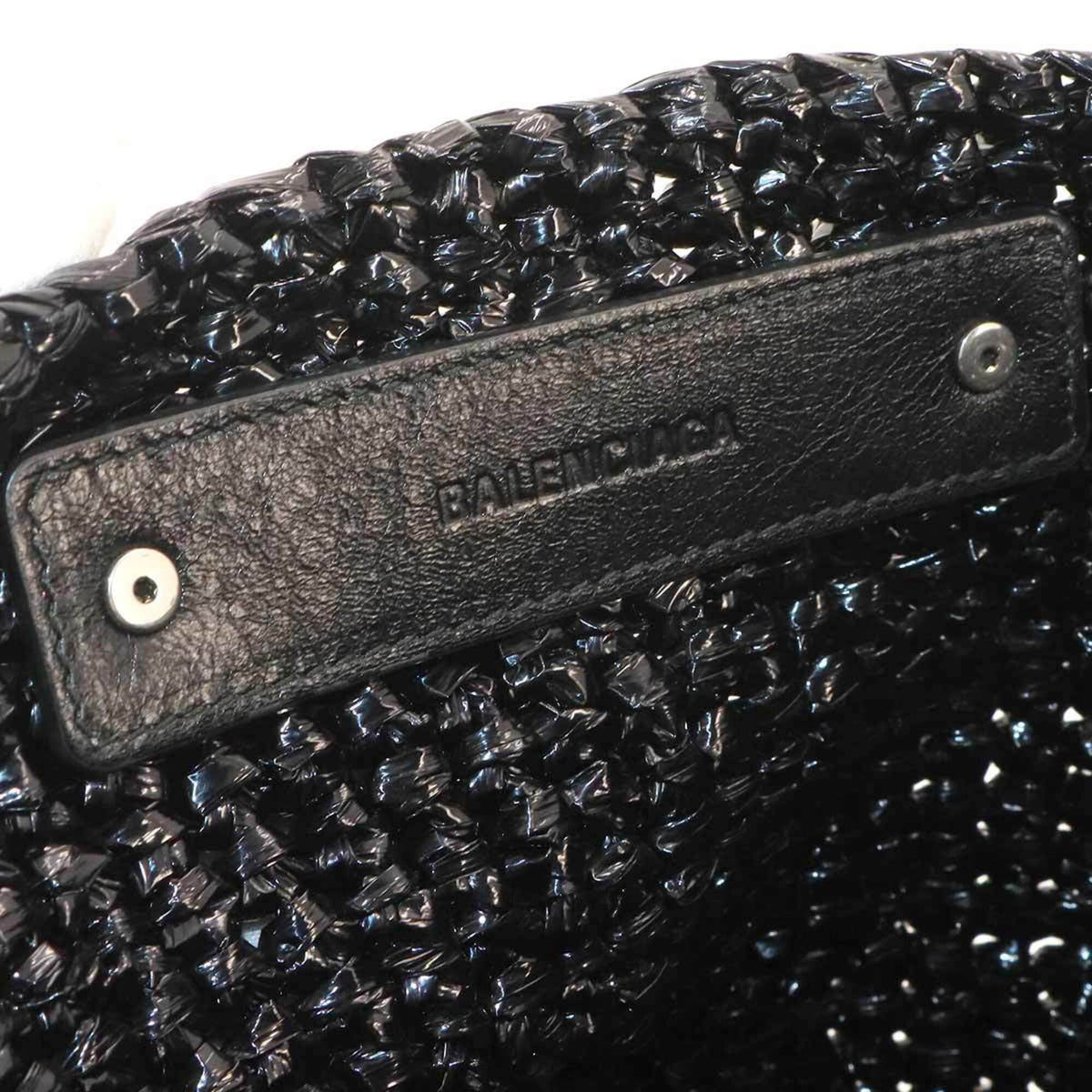 Balenciaga Black Polypropylene Leather Basket Handbag (Pre-Owned)