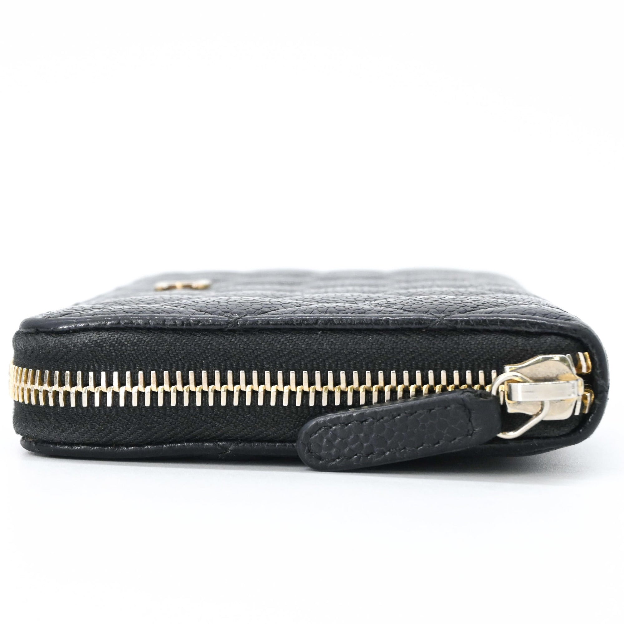 Chanel Black Grained Calfskin Coin Purse/Coin Case (Pre-Owned)