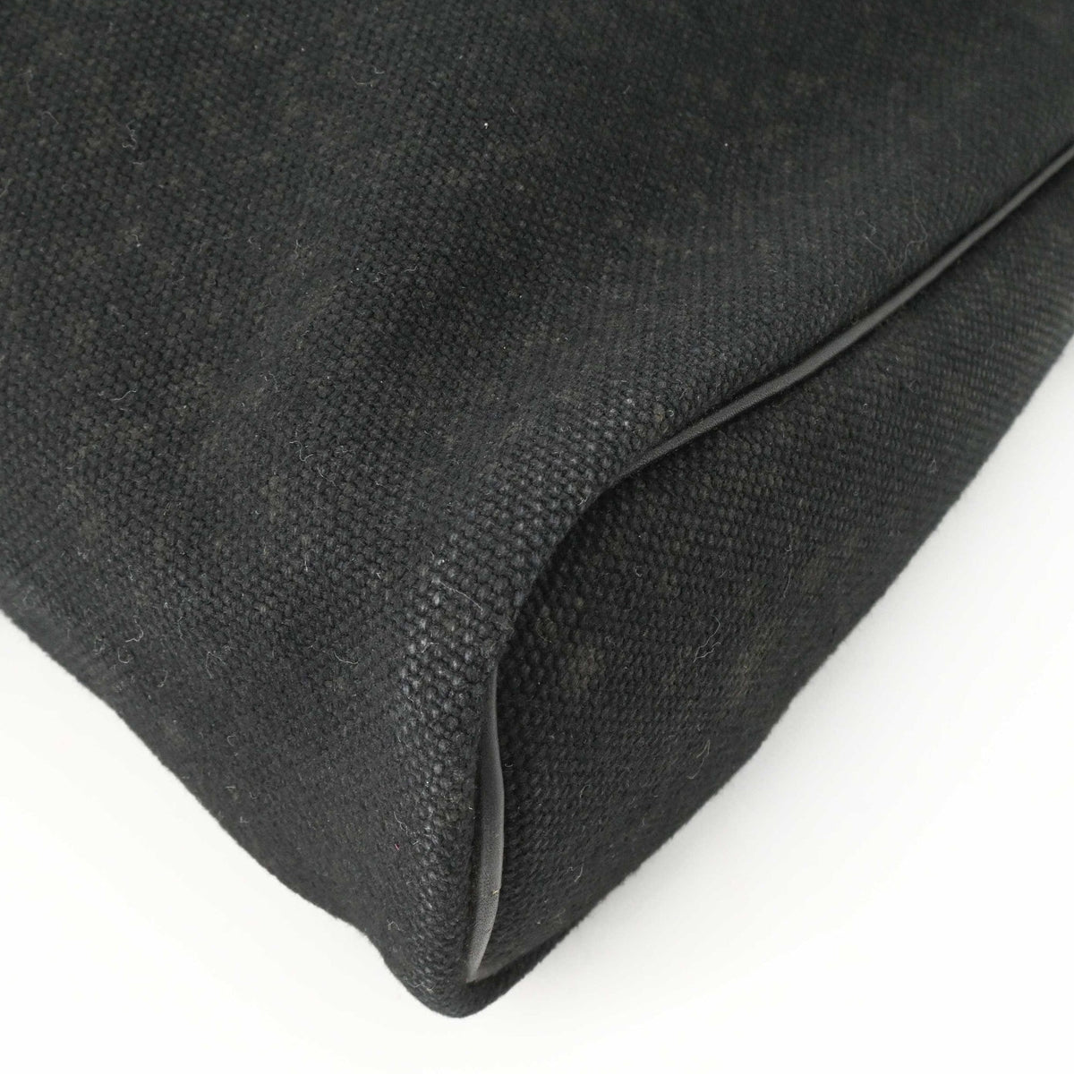 Hermes Black Nylon Canvas Boston Bag Handbag (Pre-Owned)