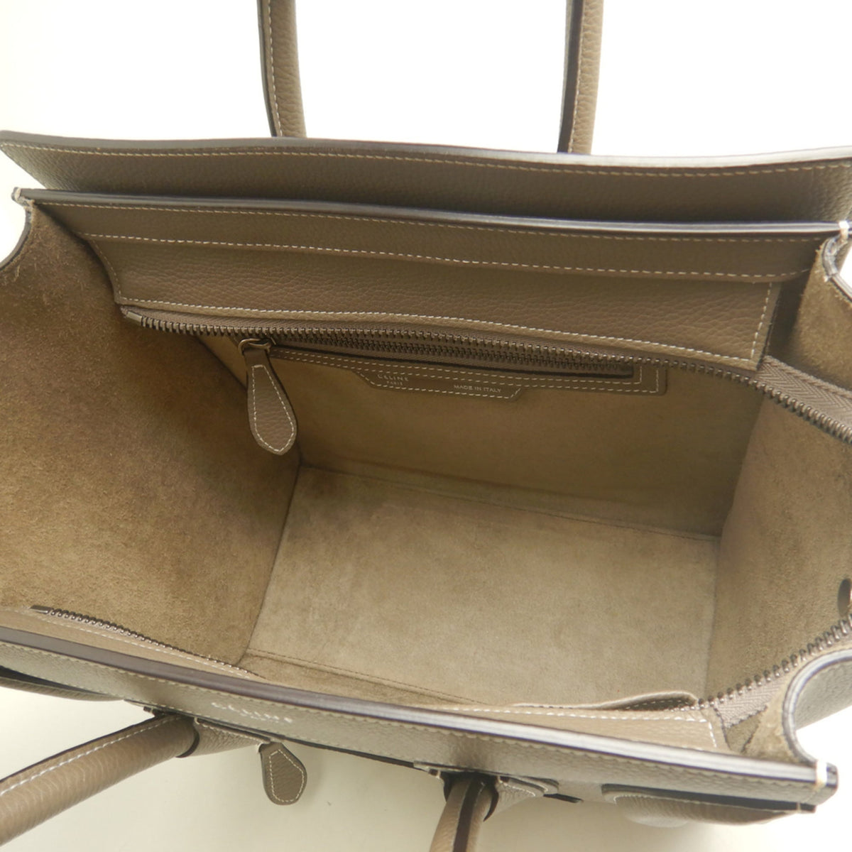 Celine Silver Leather Handbag (Pre-Owned)