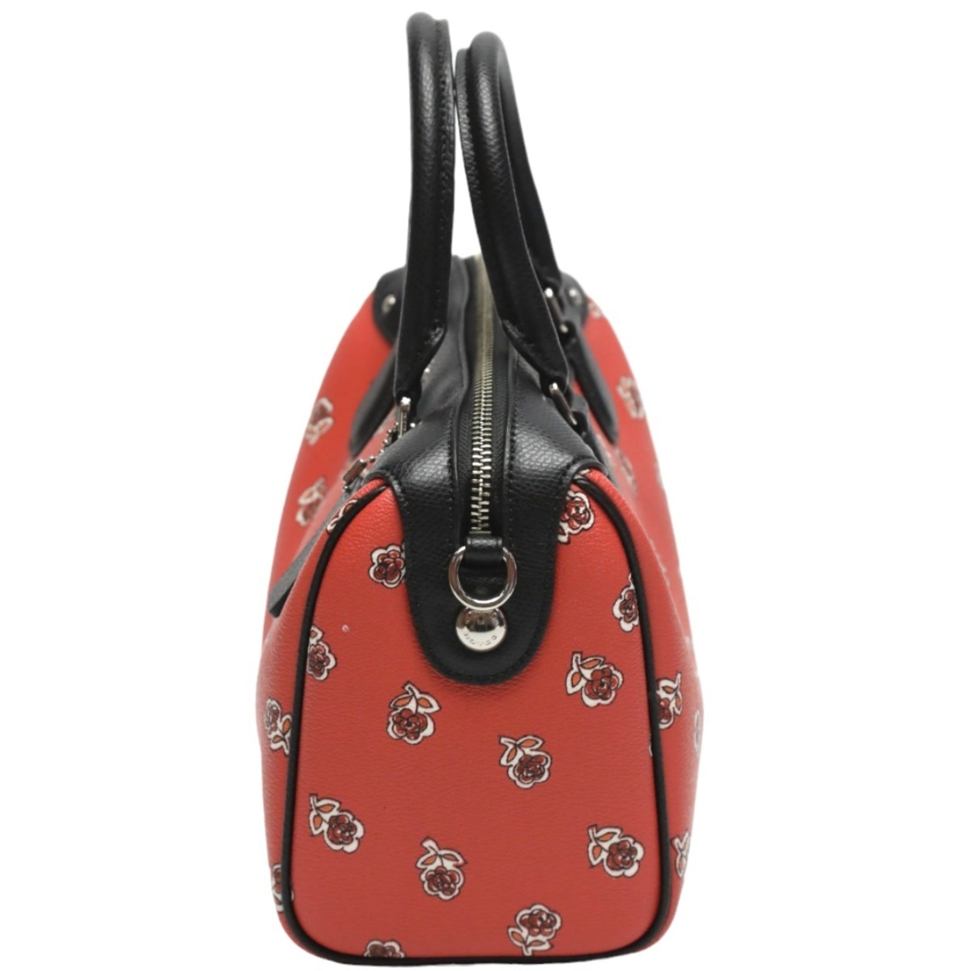 Coach Black Orange Leather Handbag Shoulder Bag (Pre-Owned)