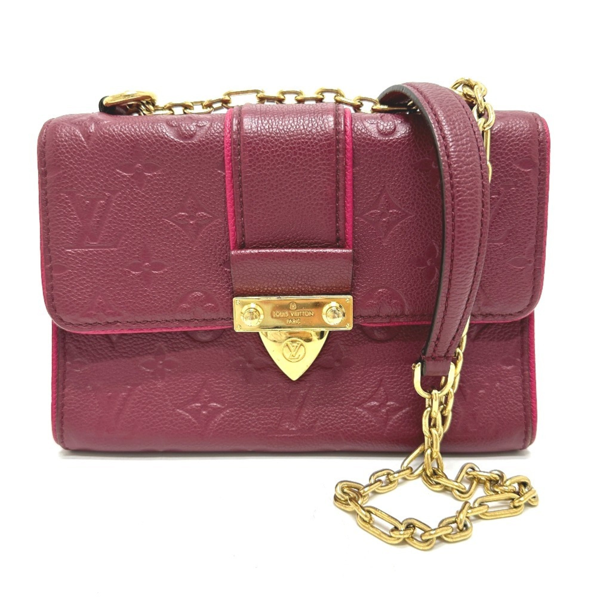 Louis Vuitton Red Color Monogram Empreinte Pochette Shoulder Bag (Pre-Owned)