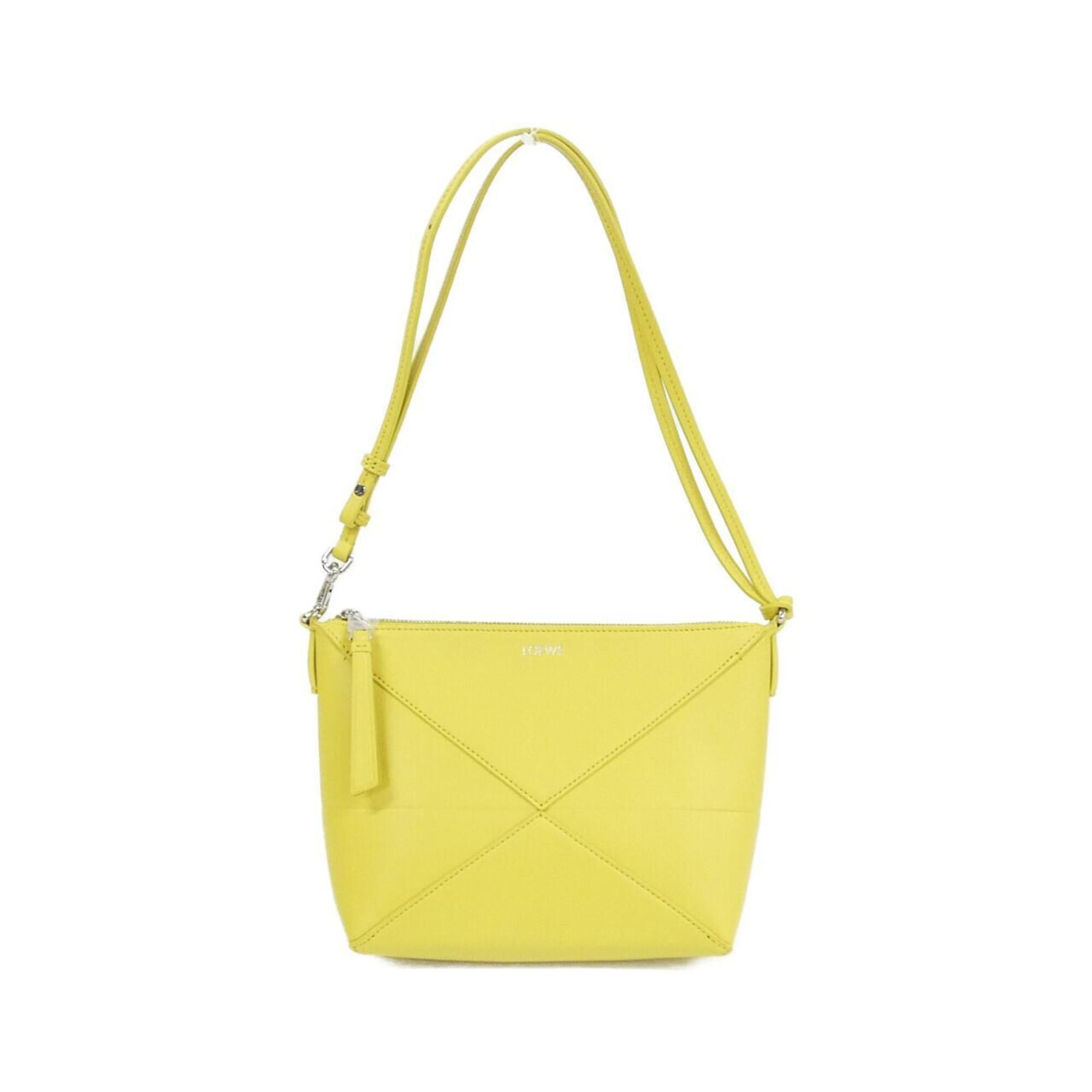 Loewe Yellow Leather Handbag Pouch (Pre-Owned)