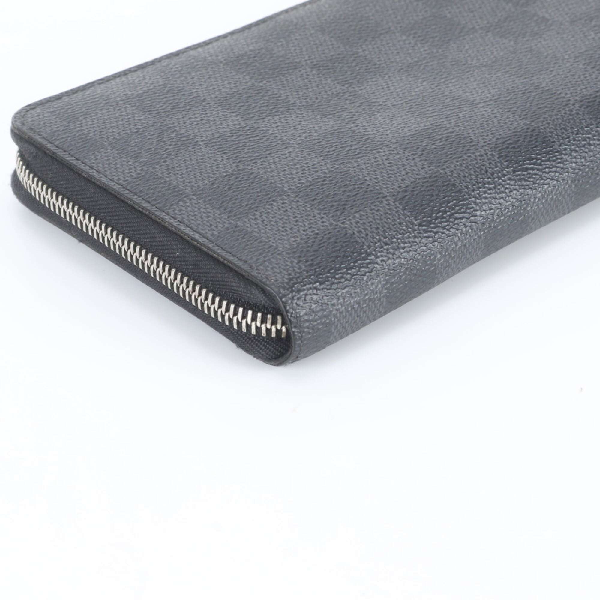 Louis Vuitton Black Leather Coated Canvas Long Wallet (Bi-Fold) (Pre-Owned)