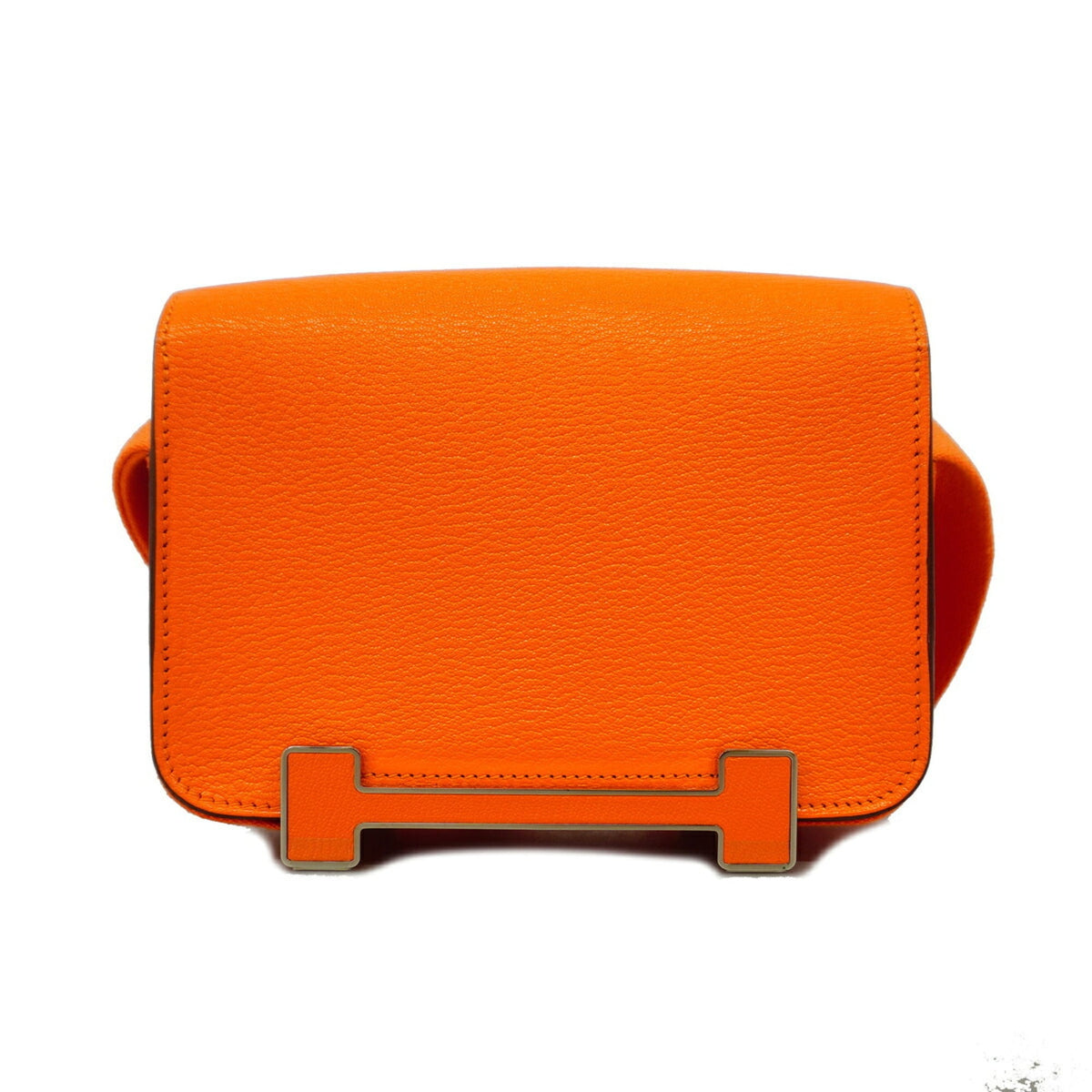 Hermes Orange Chevre Myzore Leather Shoulder Bag (Pre-Owned)