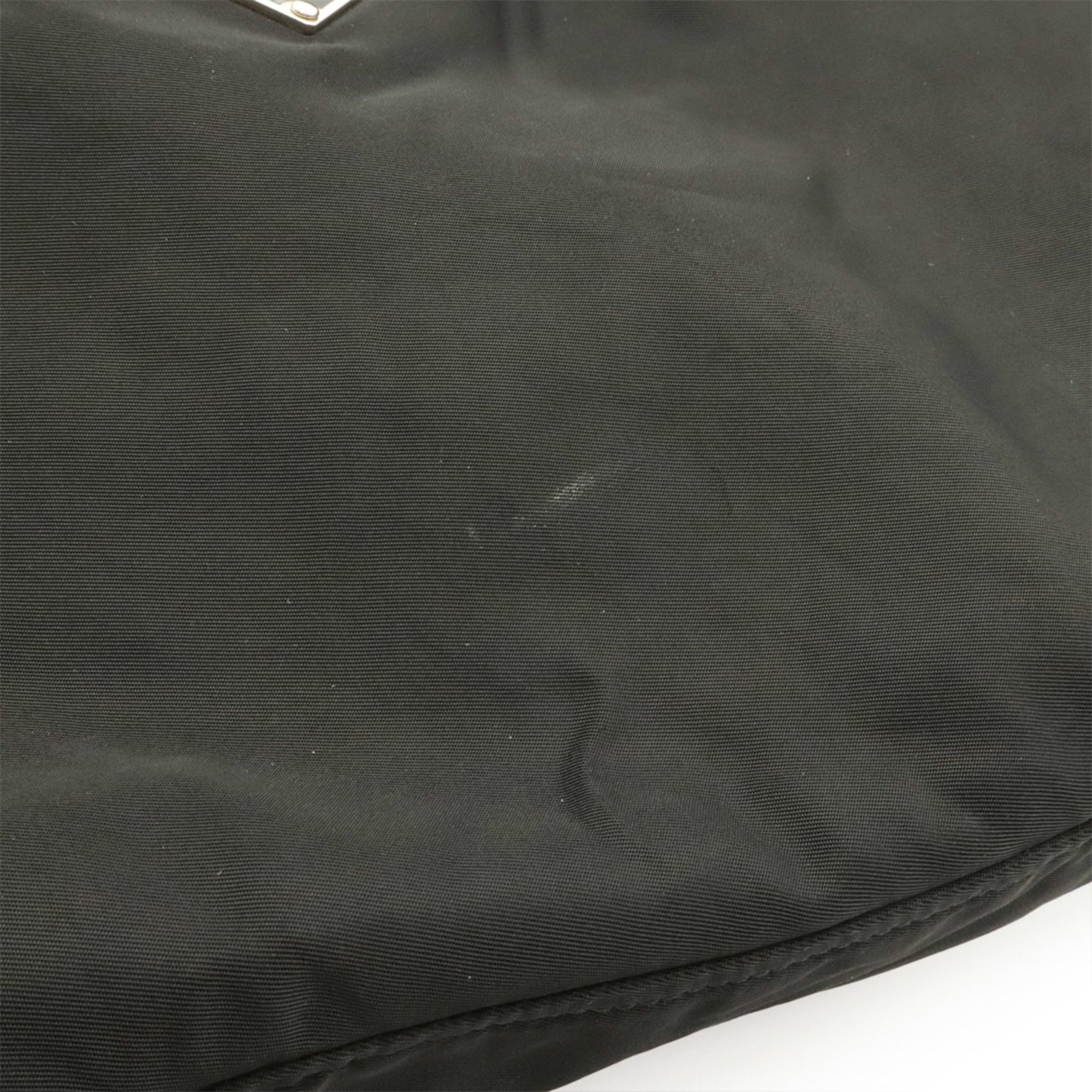 Prada Black Nero Nylon Leather Shoulder Bag (Pre-Owned)