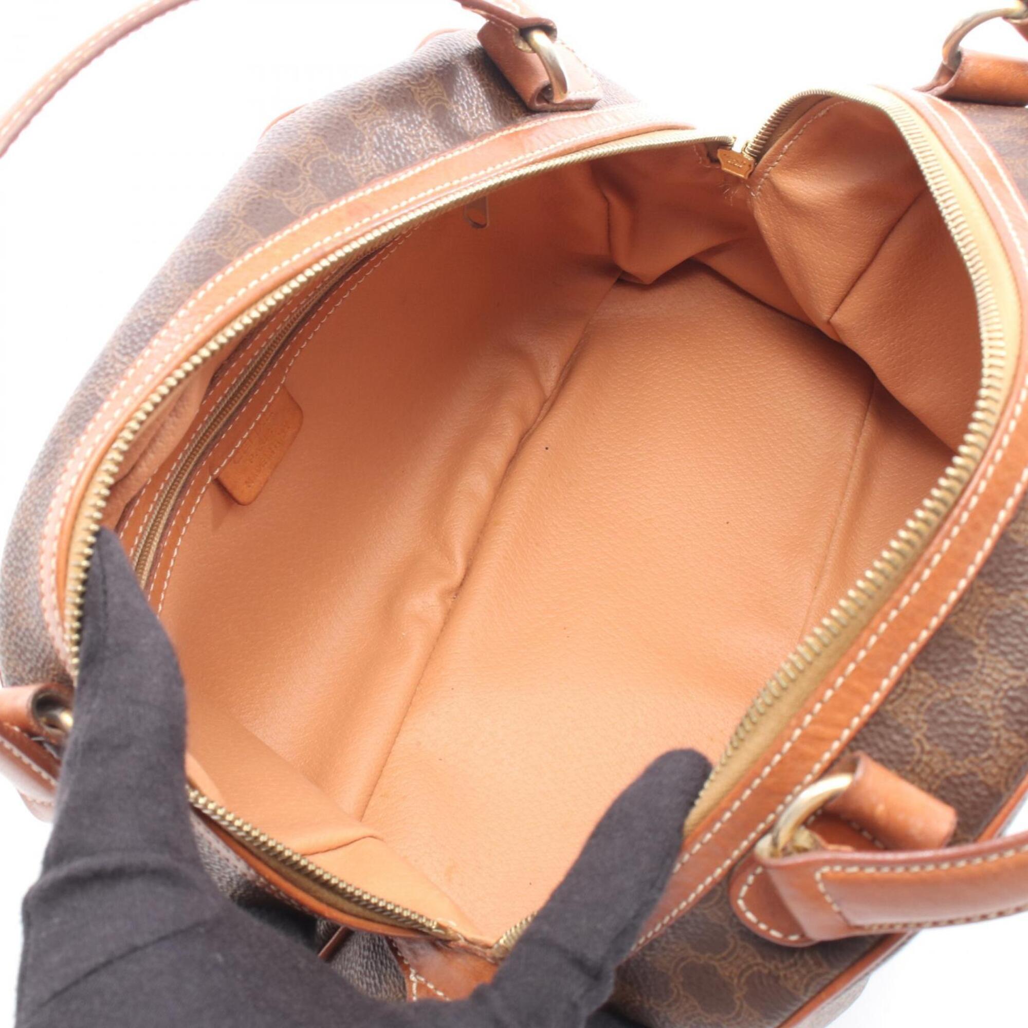 Celine Brown Coated Canvas Leather Handbag (Pre-Owned)