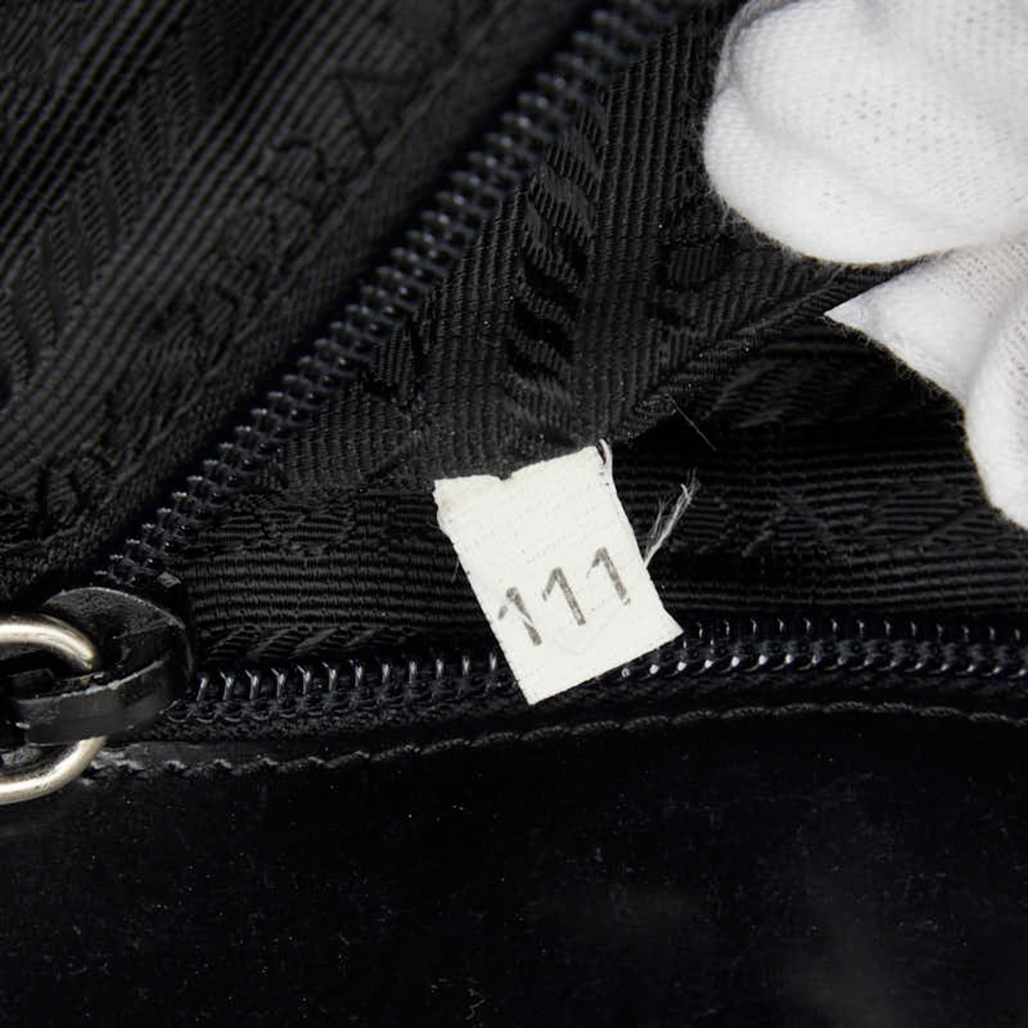 Prada Black White Canvas Tote Bag (Pre-Owned)