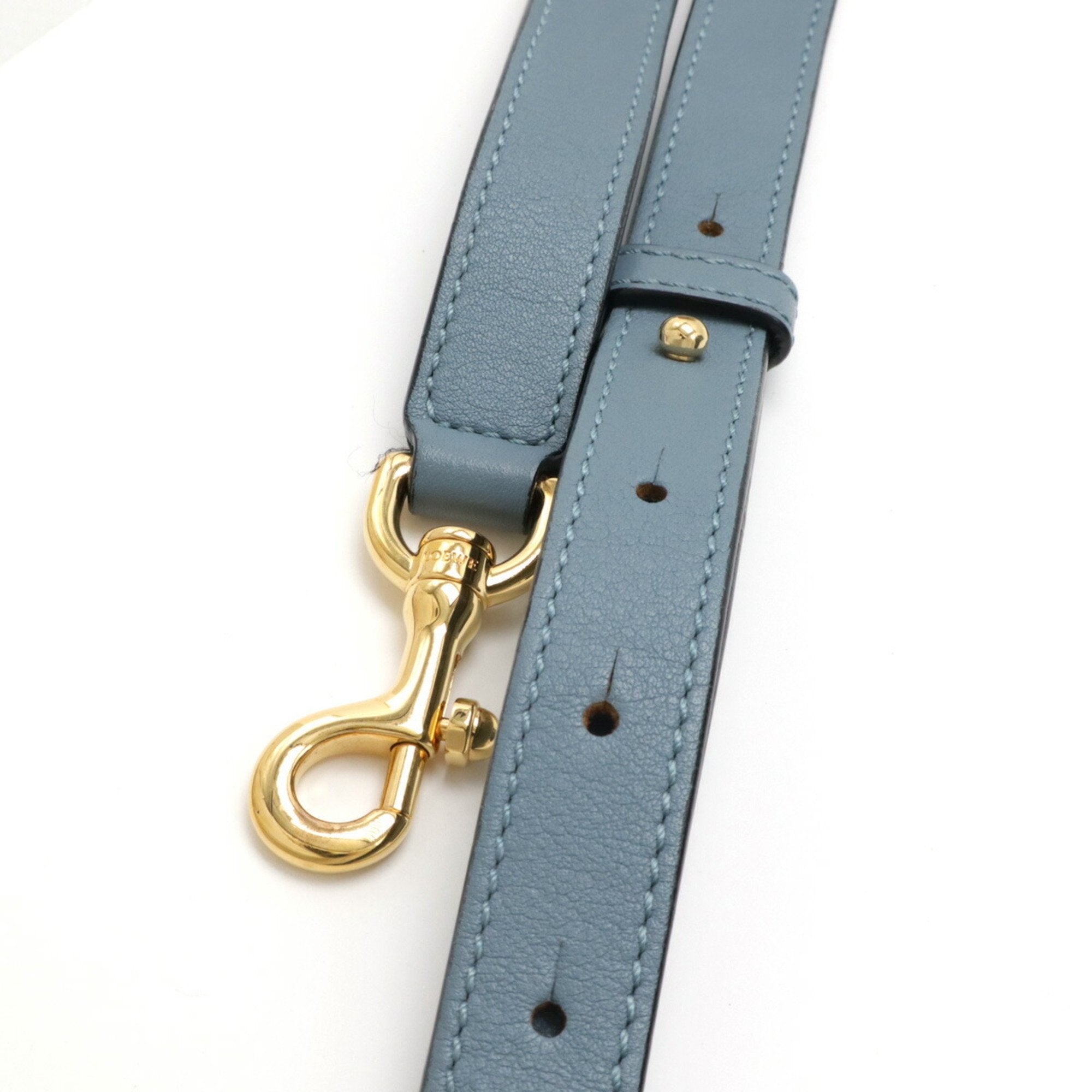 Loewe Amazona Baby Blue Light Blue Leather Boston Bag Handbag Shoulder Bag (Pre-Owned)