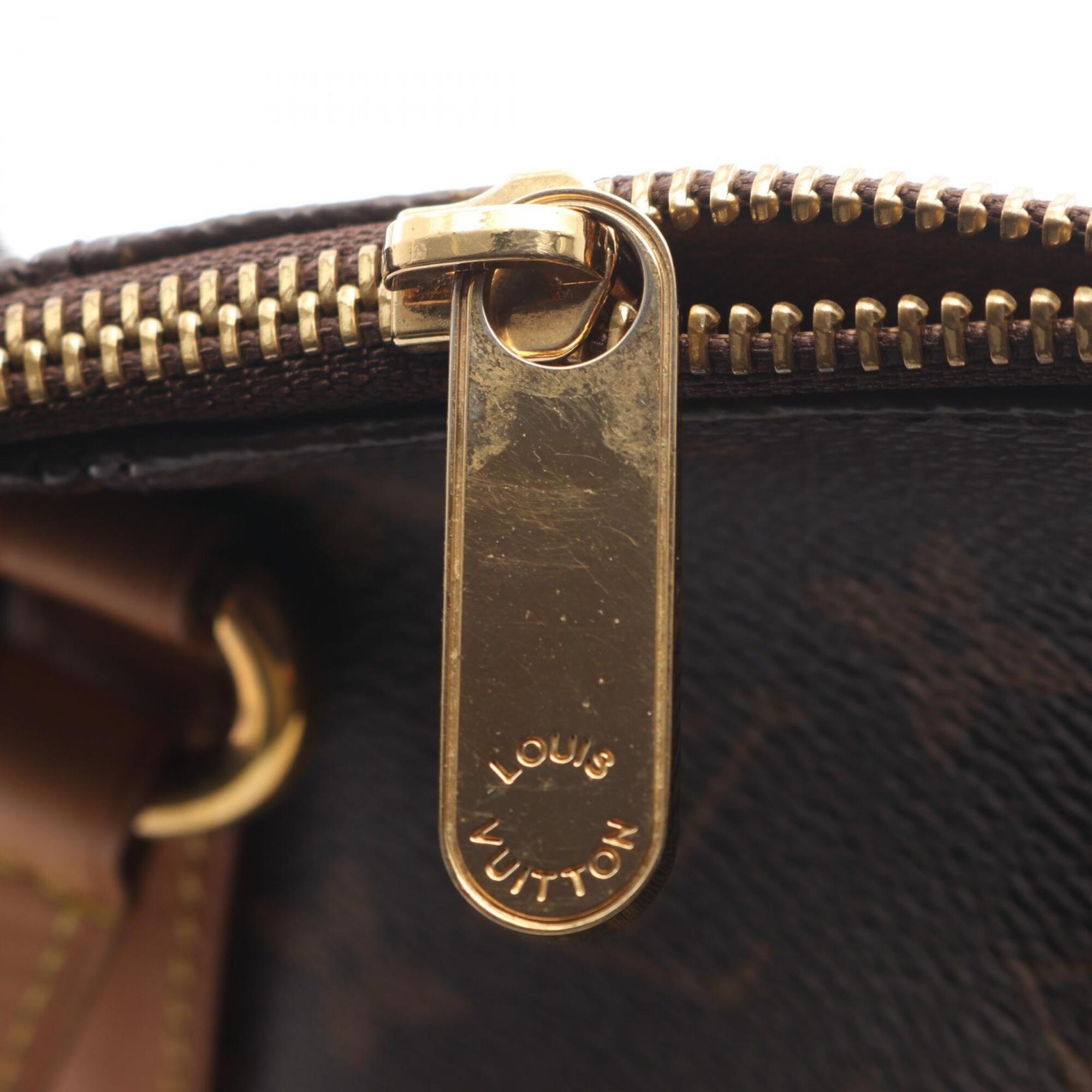 Louis Vuitton Brown Pvc Coated Canvas Leather Handbag Tote Bag (Pre-Owned)