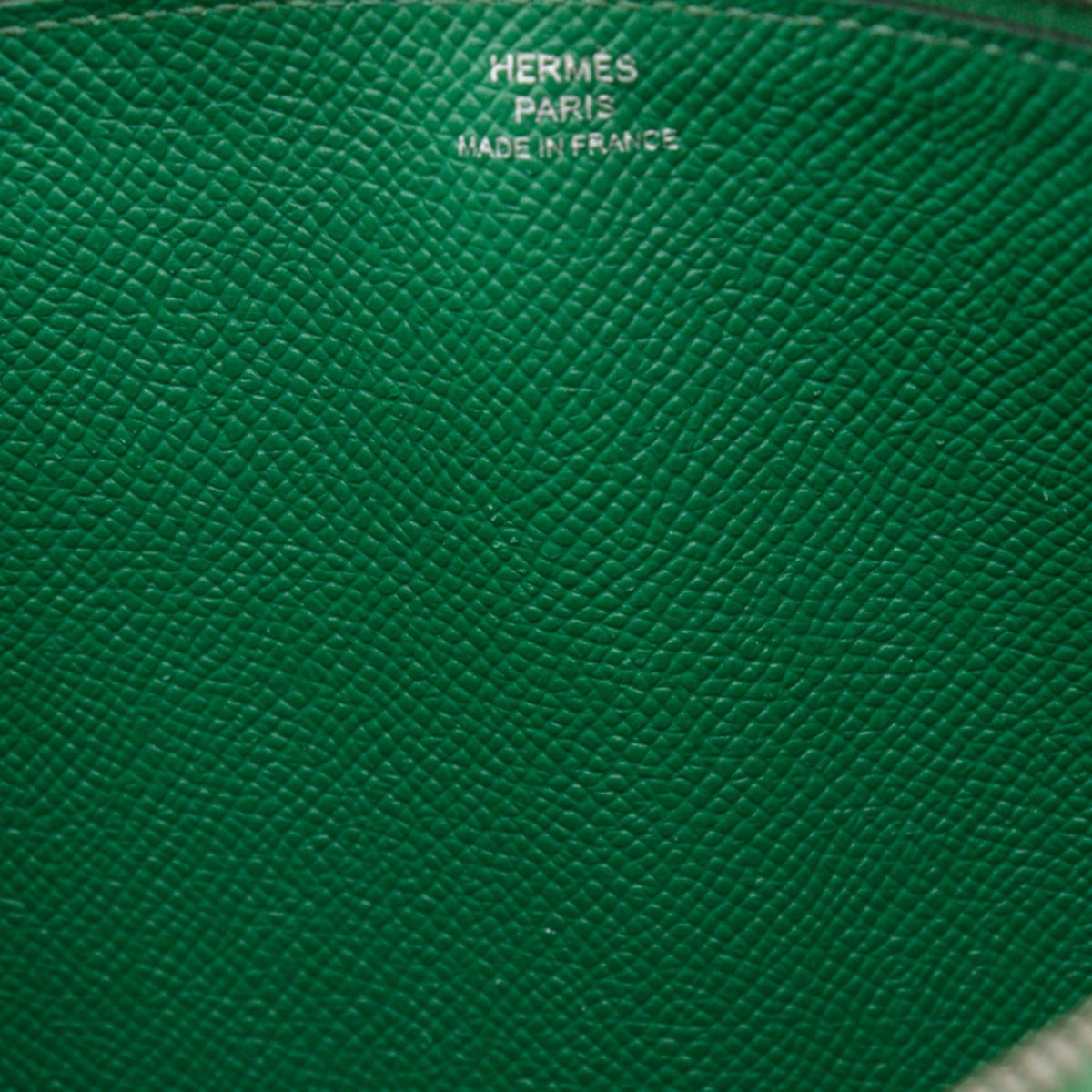 Hermes Black Green Epsom Leather Clutch Bag (Pre-Owned)