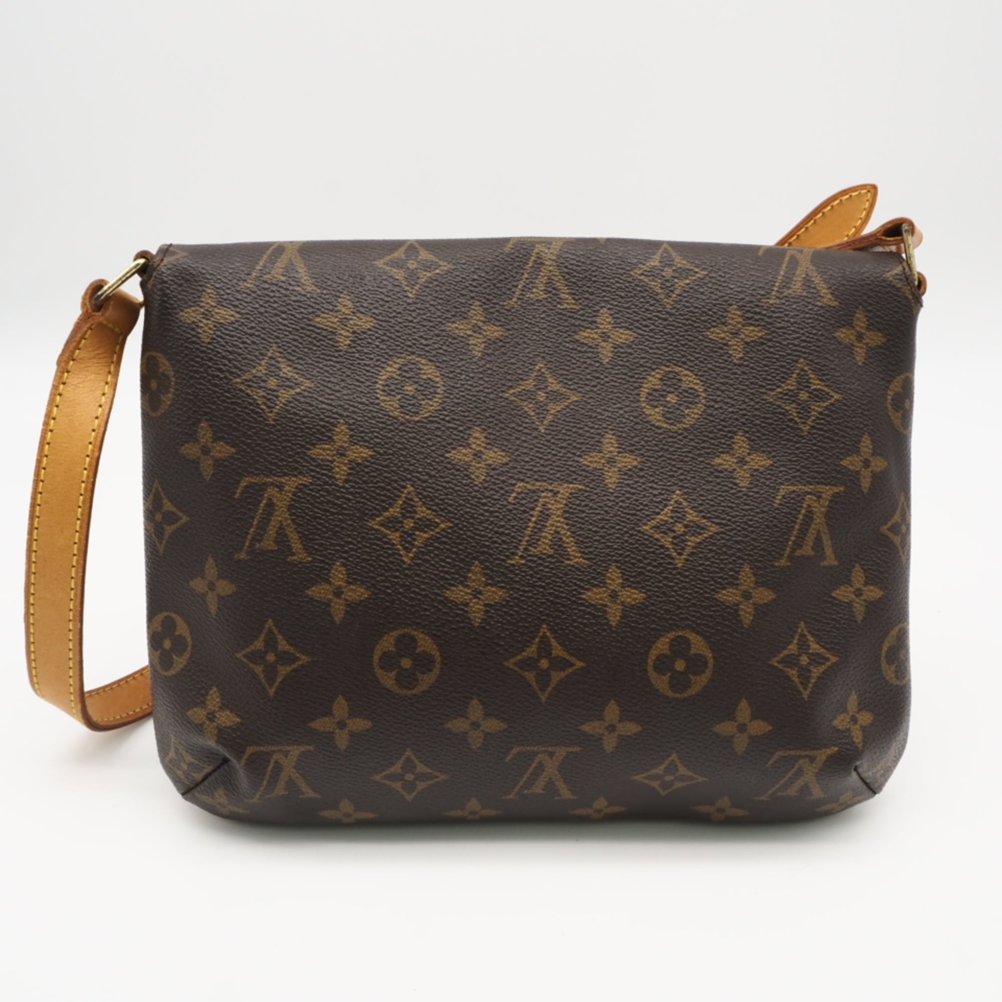 Louis Vuitton Monogram Beige Brown Coated Canvas Leather Shoulder Bag (Pre-Owned)