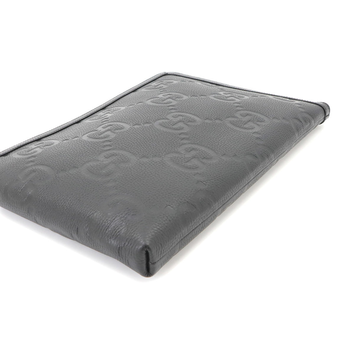 Gucci Black Leather Clutch Bag Document Case (Pre-Owned)