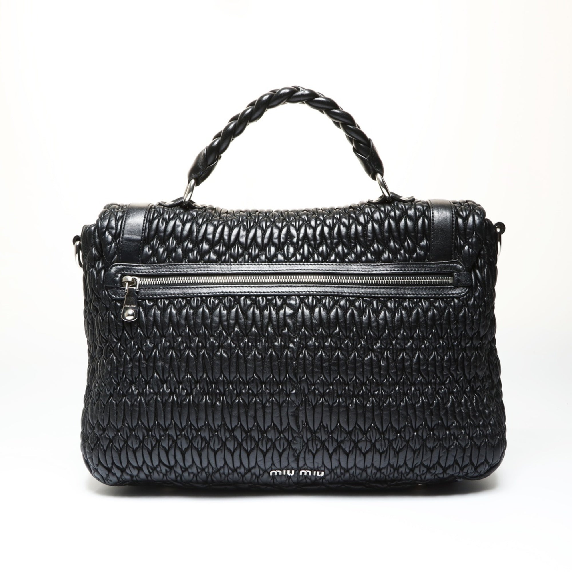 Miu Miu Matelasse Black Shoulder Bag (Pre-Owned)