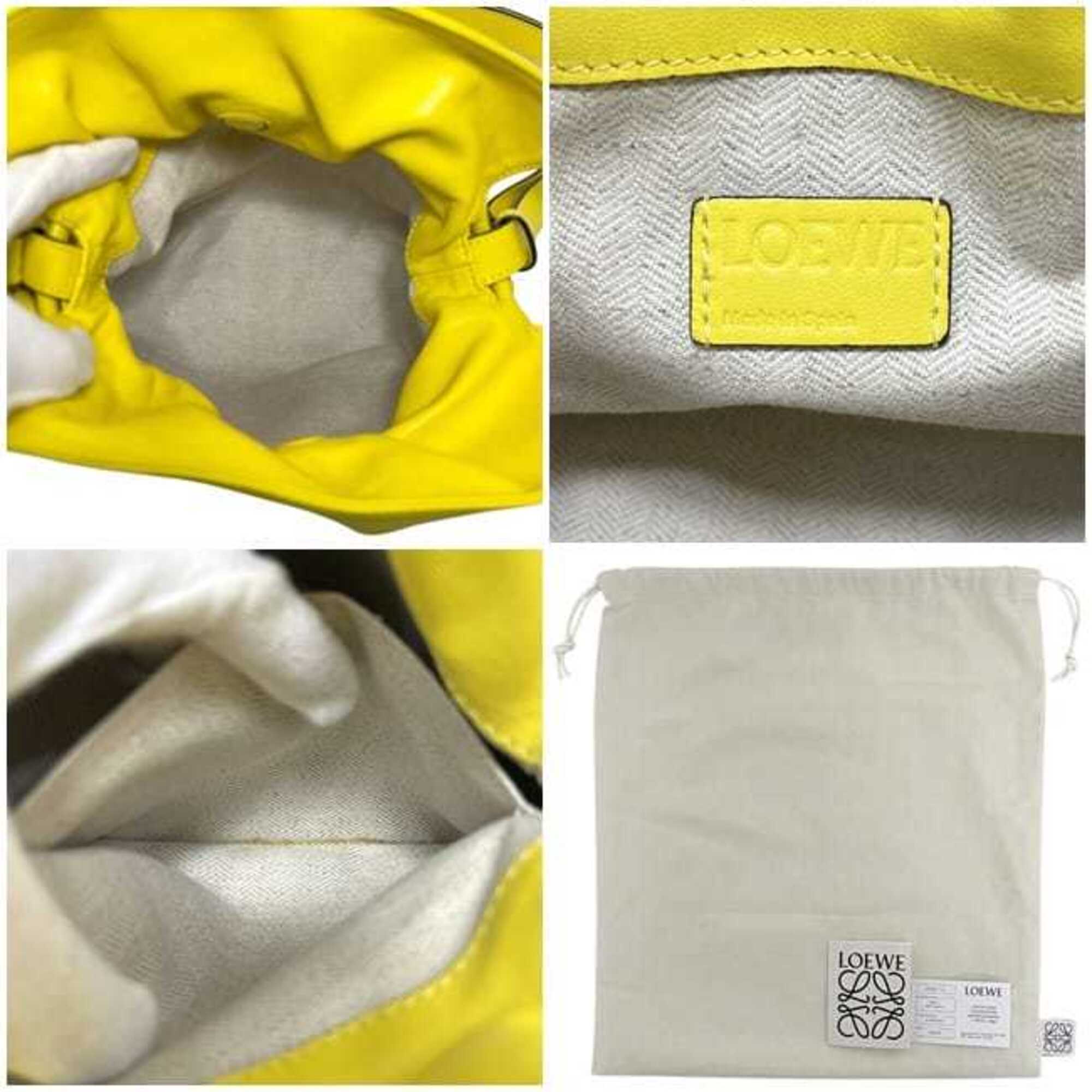 Loewe Yellow Nappa Leather Shoulder Bag Tote Bag (Pre-Owned)