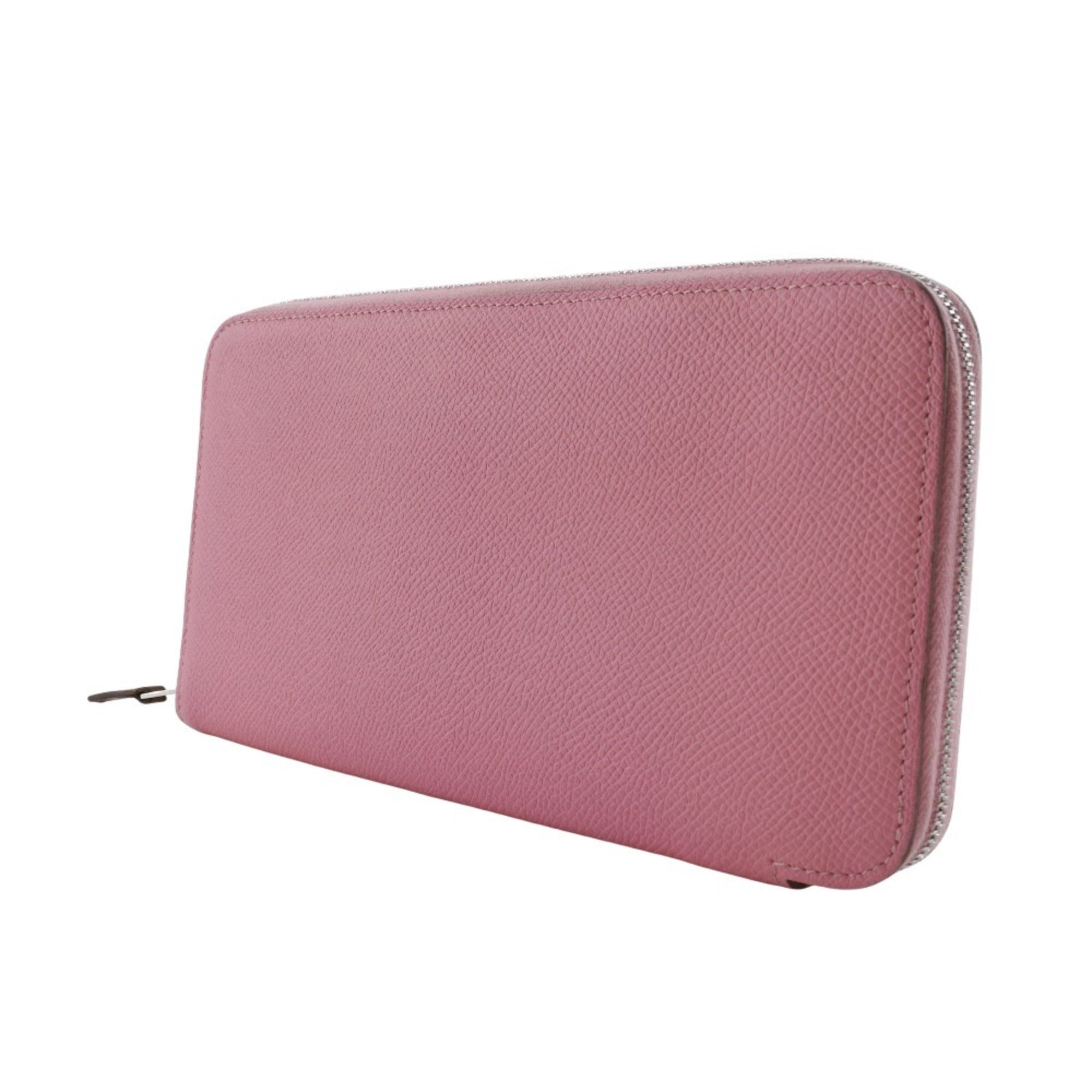 Hermes Silk'in Pink Rose Confetti Epsom Leather Long Wallet (Bi-Fold) (Pre-Owned)