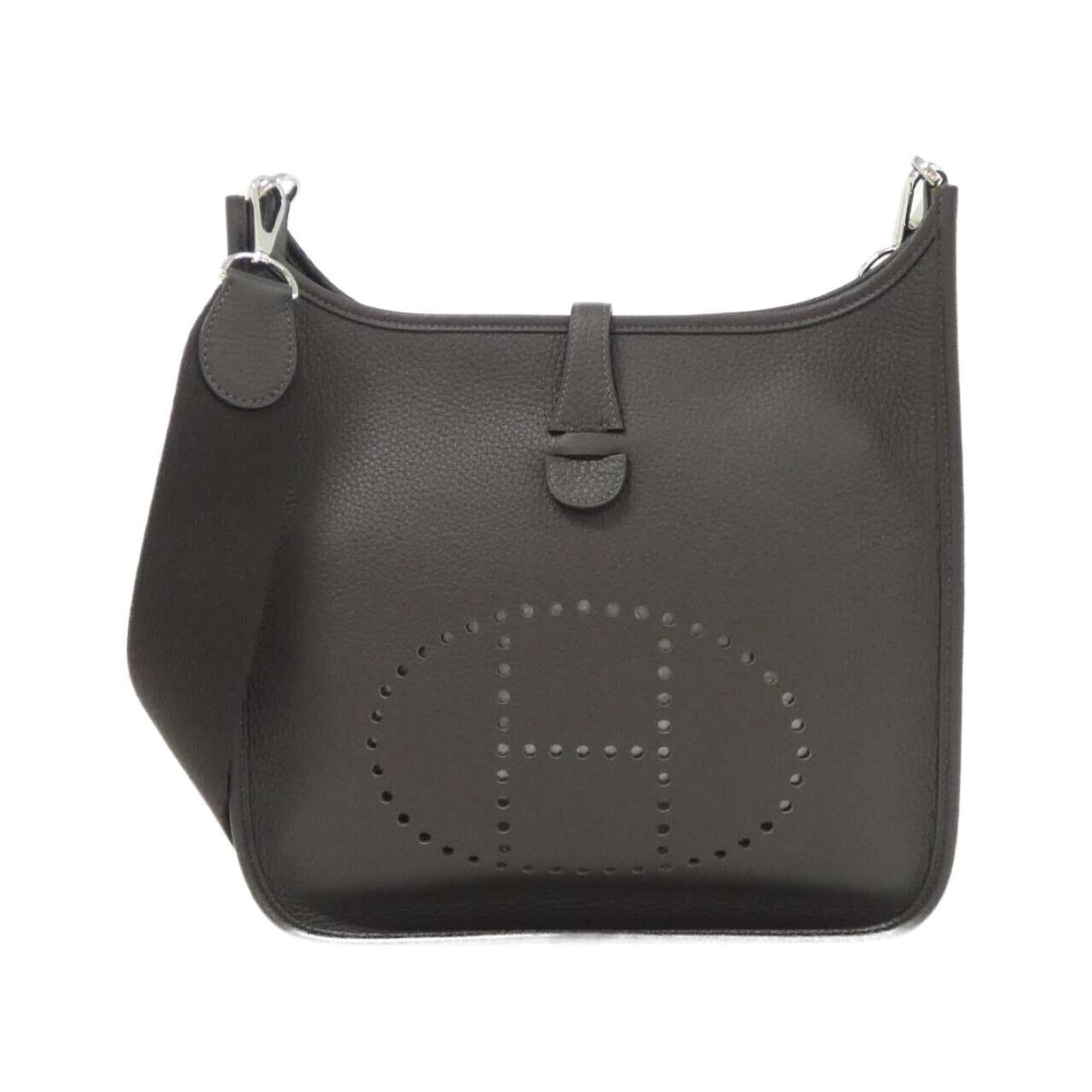 Hermes Ebene Taurillon Clemence Leather Shoulder Bag (Pre-Owned)